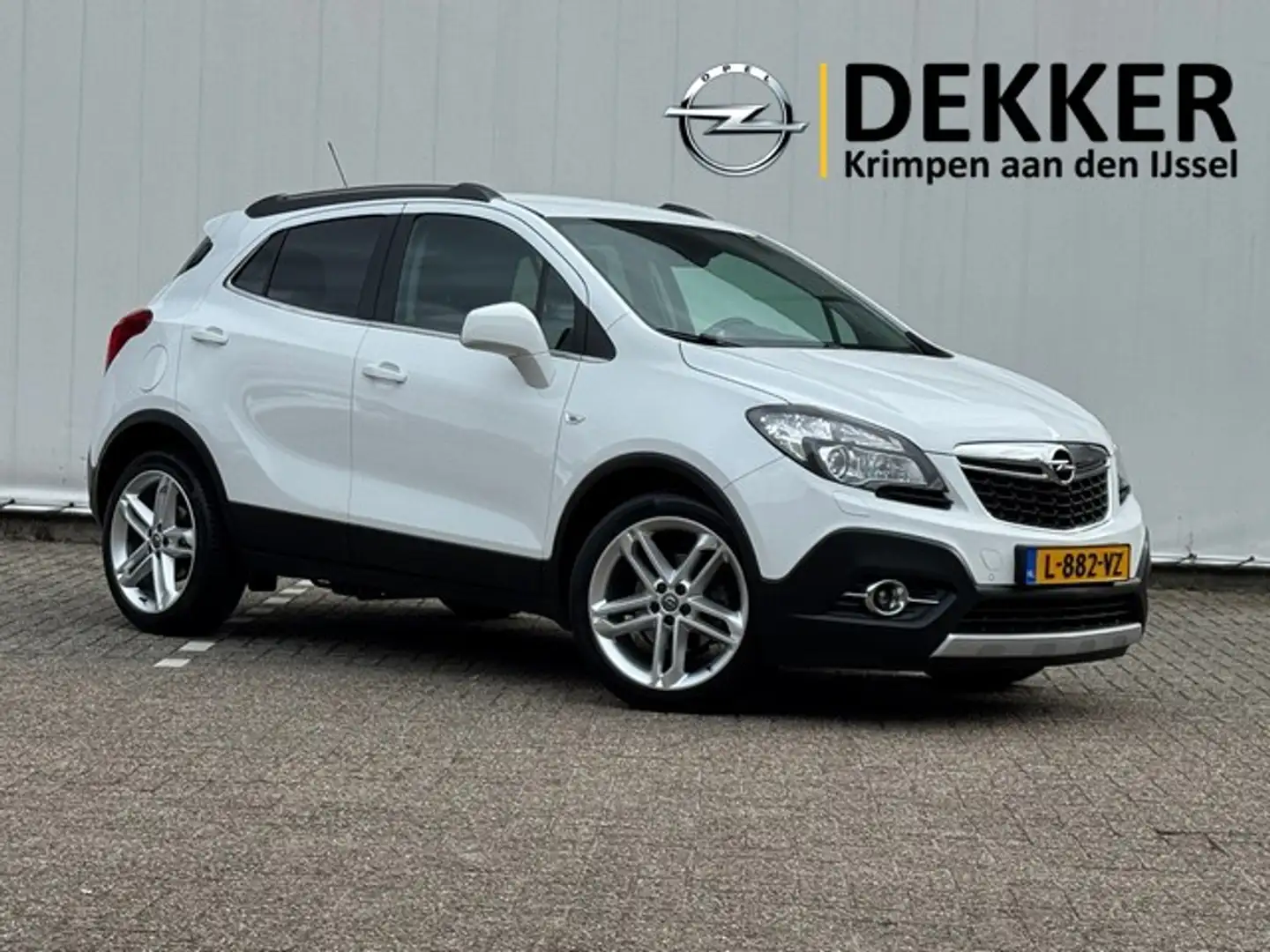 Opel Mokka 1.4 Turbo Cosmo Automaat met Trekhaak, AFL Xenon, Blanco - 1