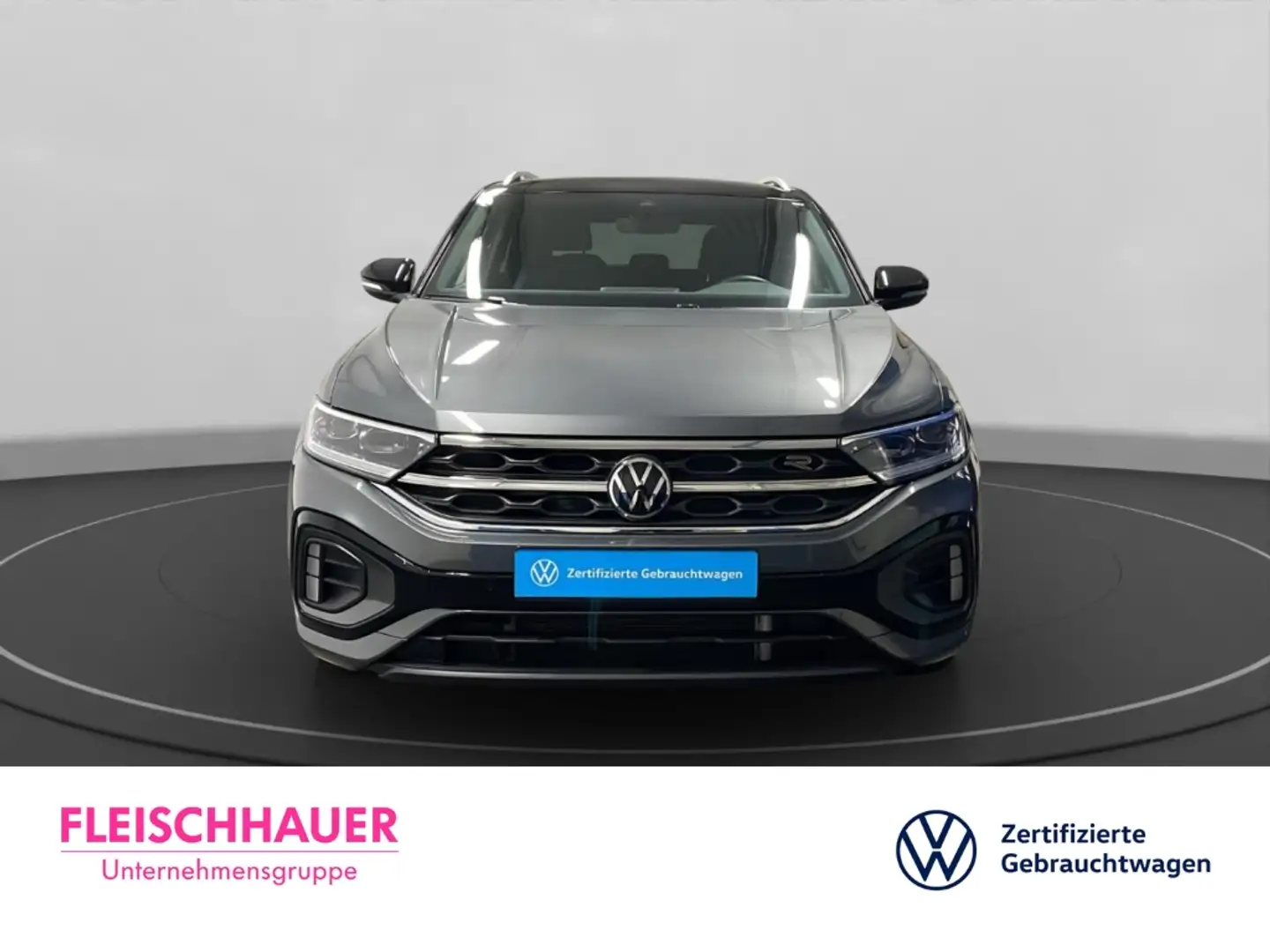 Volkswagen T-Roc 1.5 TSI R-Line LED PDCv+h Navi AHK Massagesitze DA Grau - 2