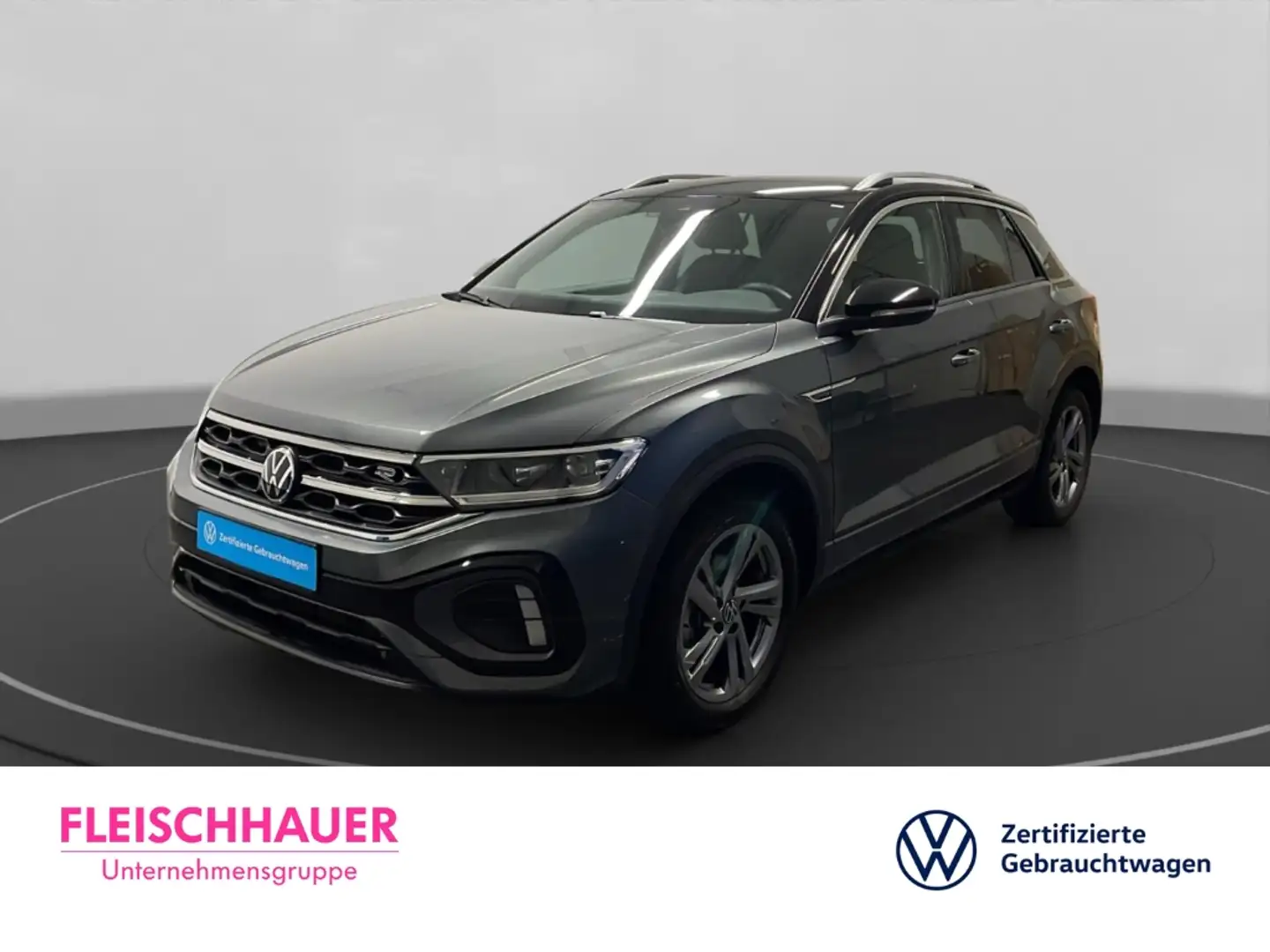 Volkswagen T-Roc 1.5 TSI R-Line LED PDCv+h Navi AHK Massagesitze DA Grau - 1