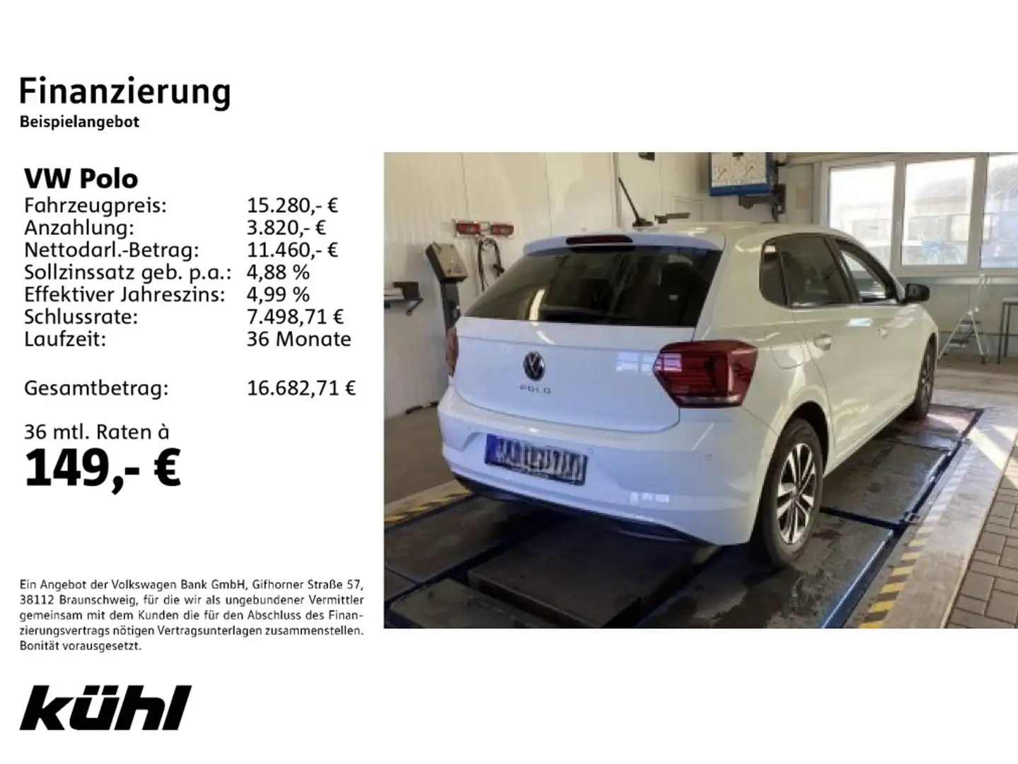 Volkswagen Polo 6 VI 1.0 TSI United App Weiß - 2
