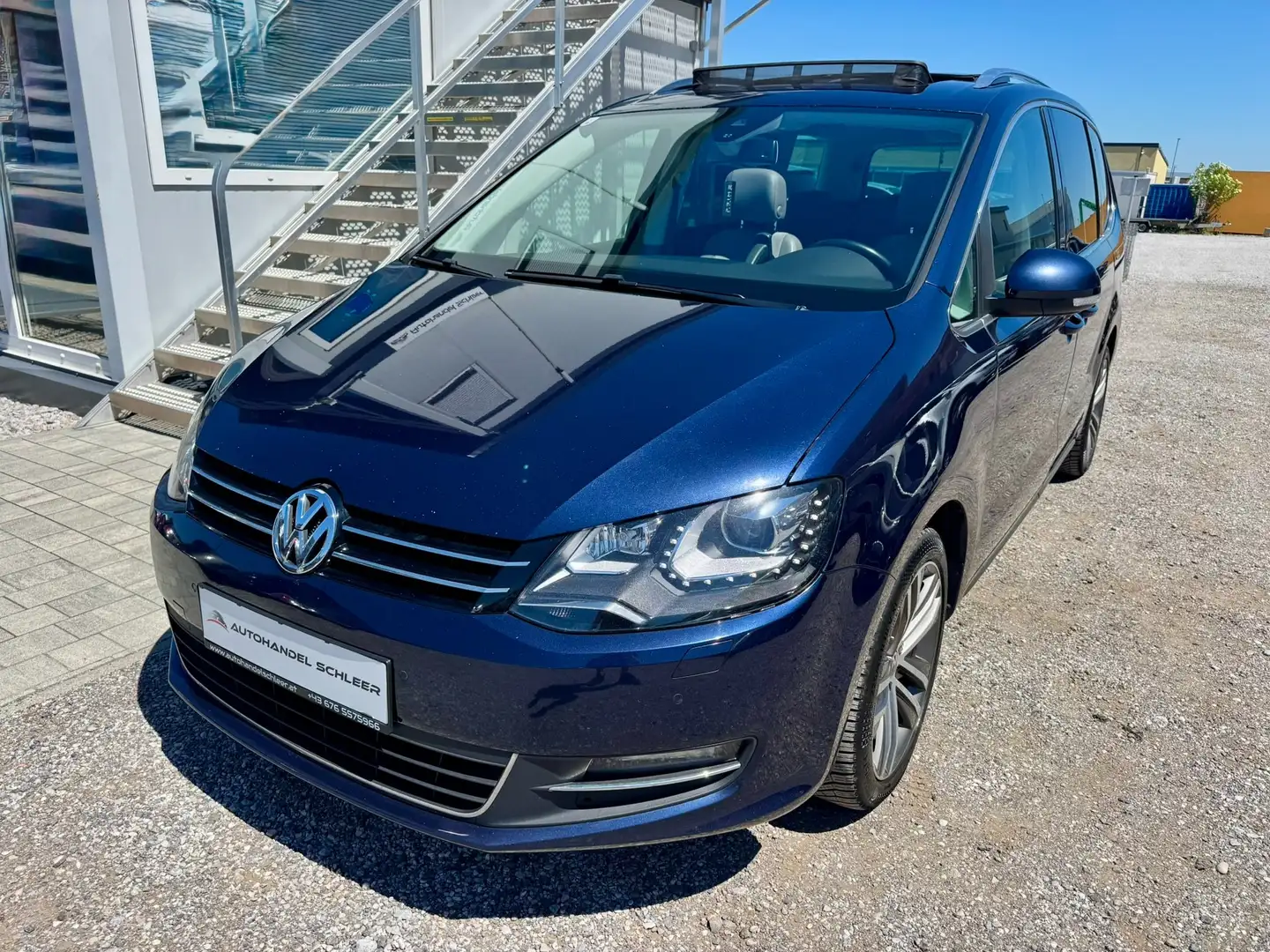 Volkswagen Sharan 2.0 CR TDI 4Motion Highline_Teilleder_Schiebedach Blau - 1