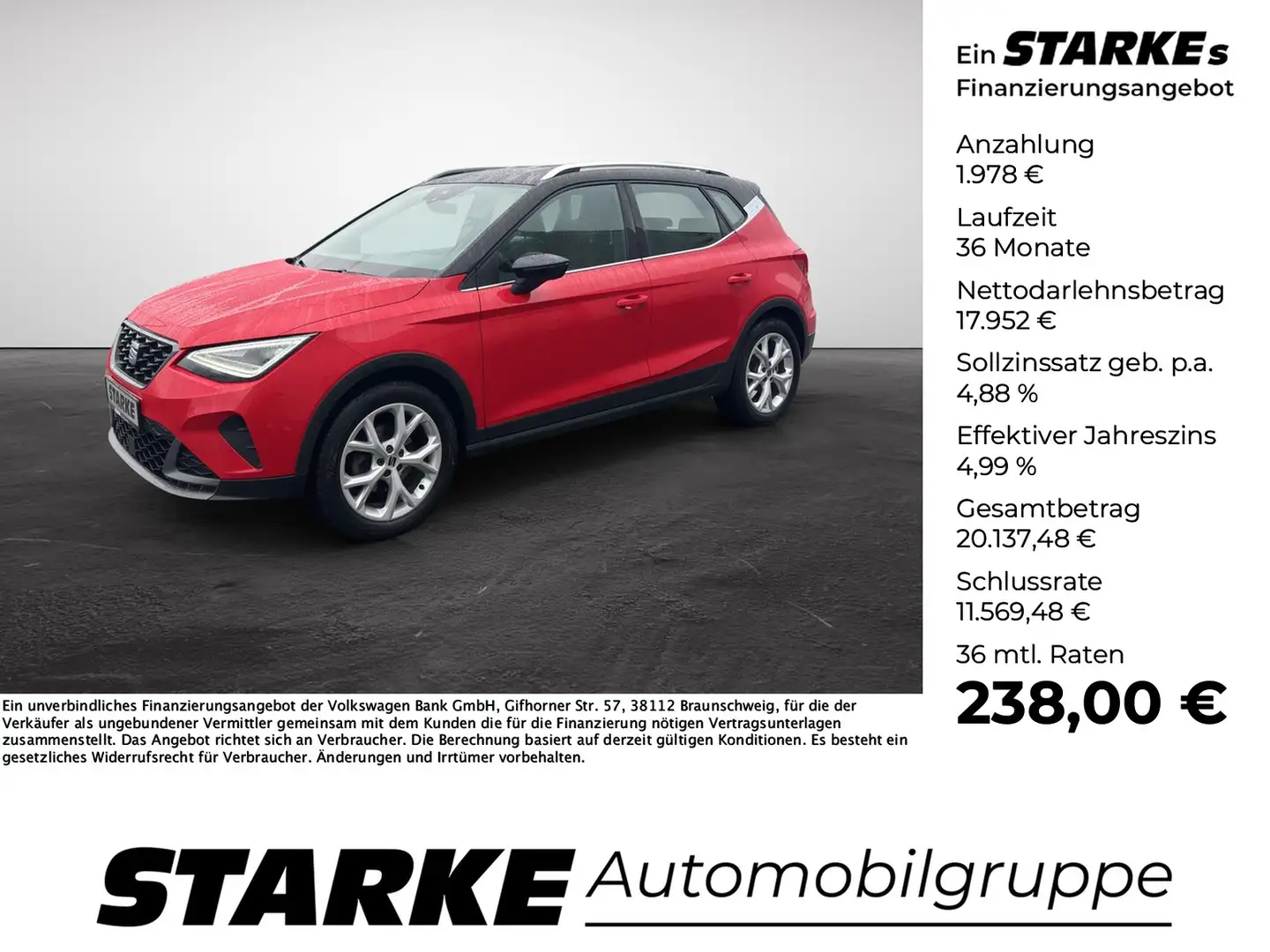 SEAT Arona 1.0 TSI FR Rot - 1