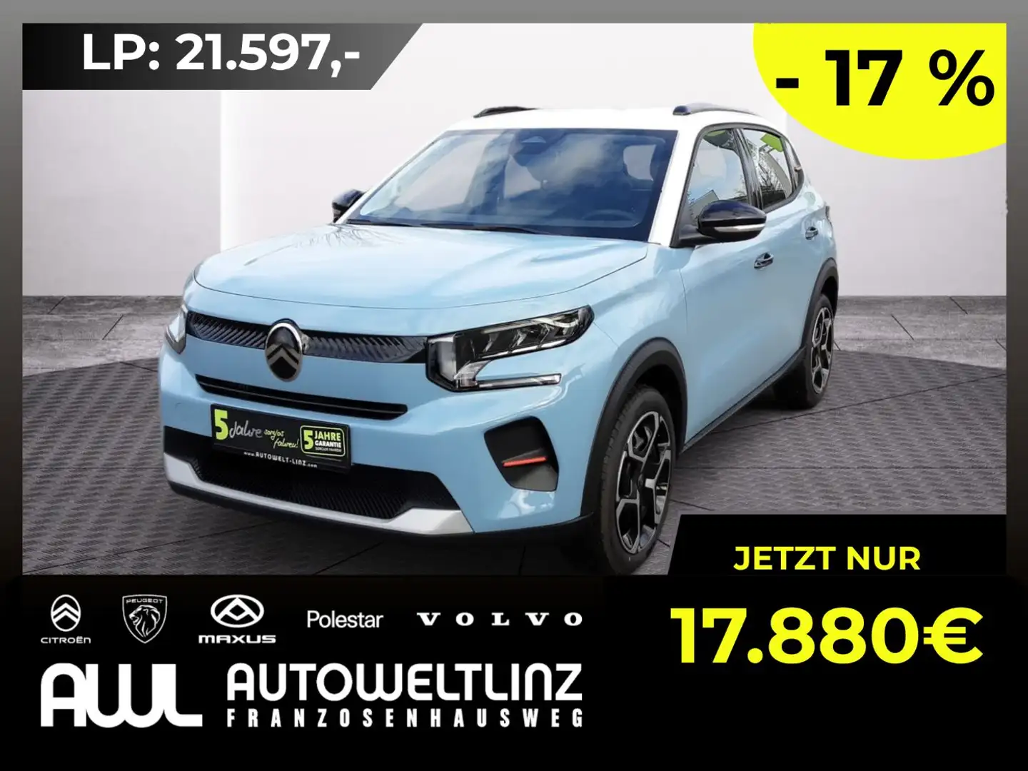 Citroen C3 Turbo 100 PS Plus LED+PDC+SpurH Blau - 1
