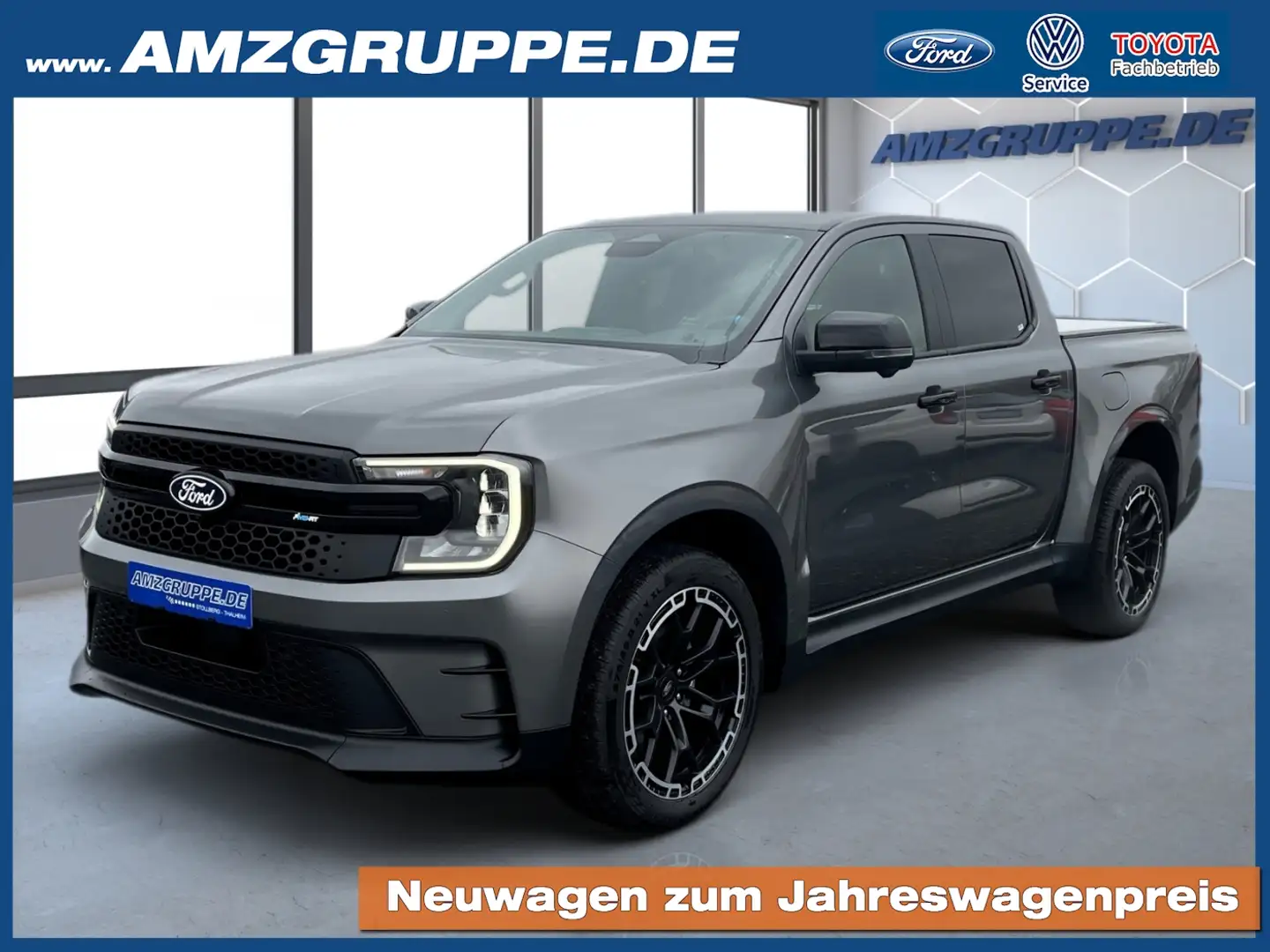 Ford Ranger MS-RT DoKa AT 5J.*Gar. AHK+el.Rollo+B&O Gris - 1