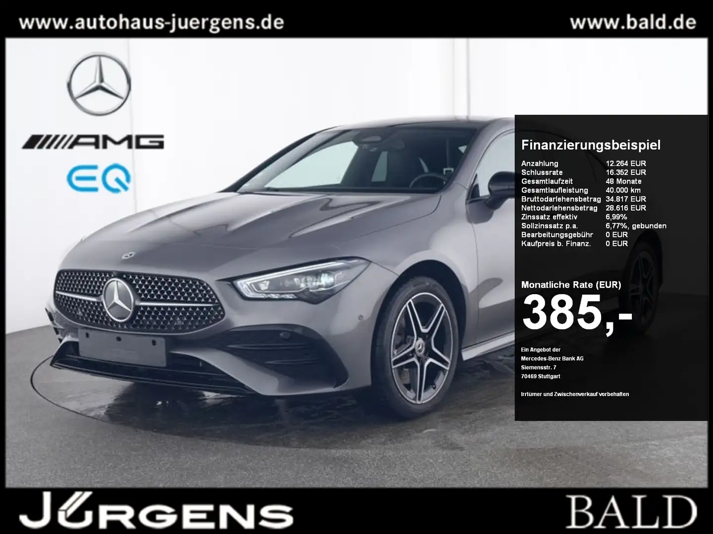 Mercedes-Benz CLA 250 e Coupé AMG-Sport/Pano/Night/360/MLB/18" Gris - 1