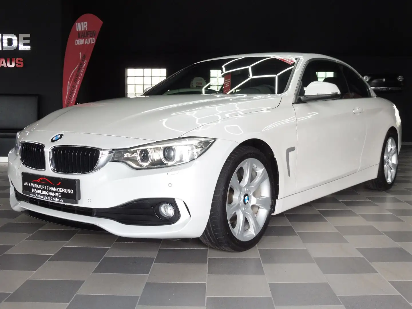 BMW 420 d Cabrio Aut/Xen/Leder/Tempomat/Airscarf/2.Ha Blanc - 2