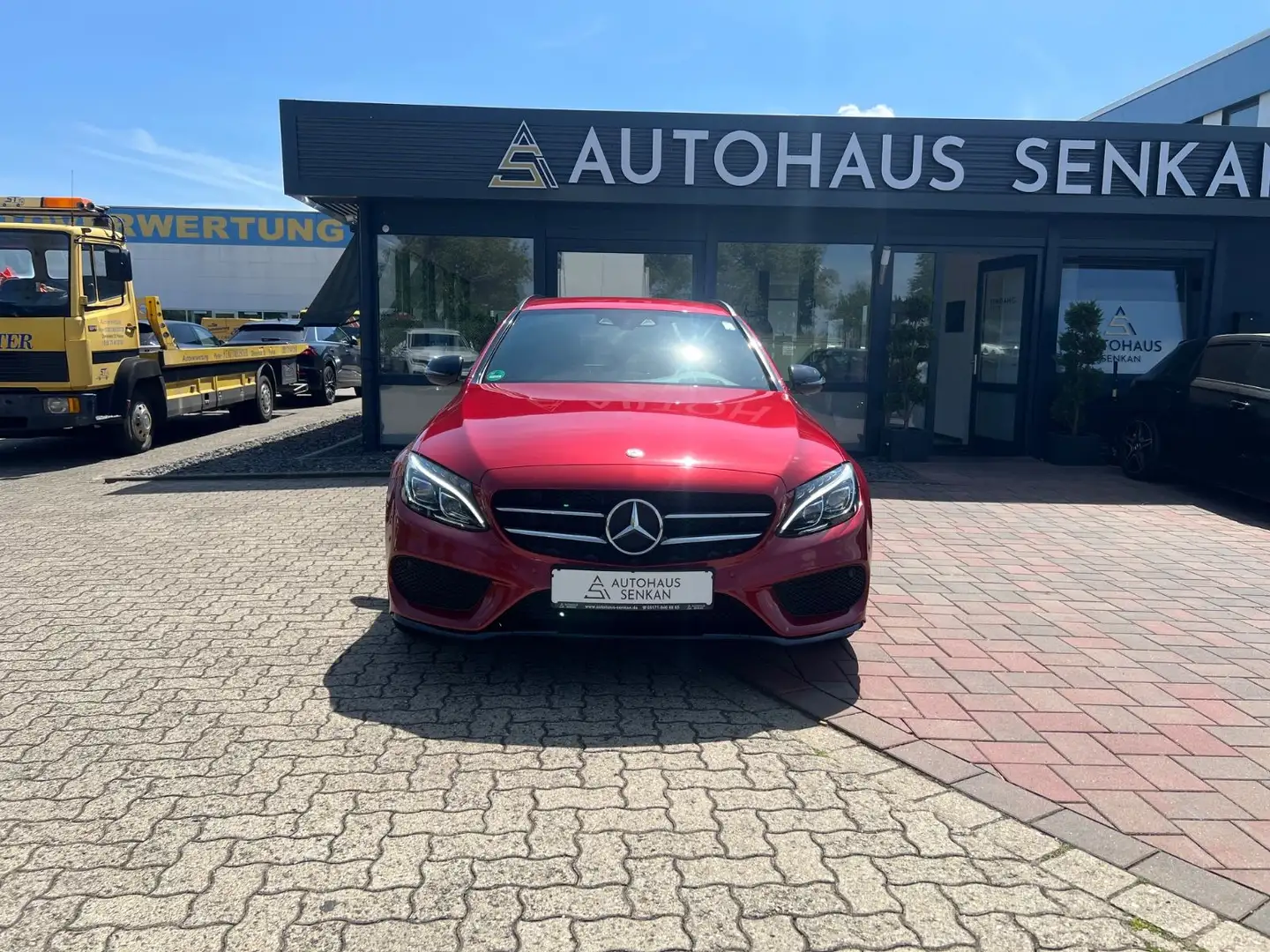 Mercedes-Benz C 220 d T-Modell AMG-LINE*VOLLLEDER*NAVI*STANDH* Rood - 2