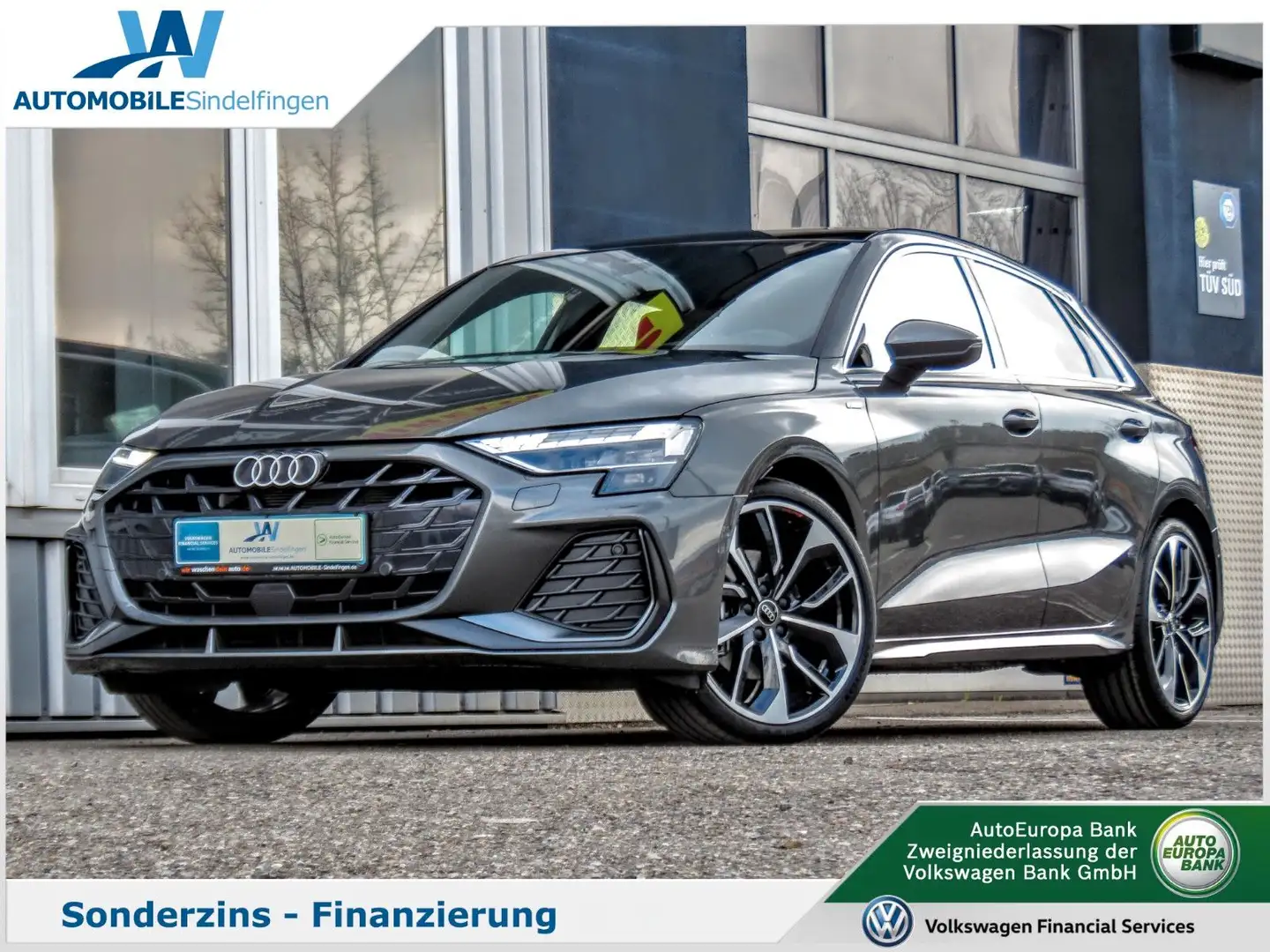 Audi A3 Sportback 35TDI 2x S line PANO Optik-SCHWARZ Gris - 1