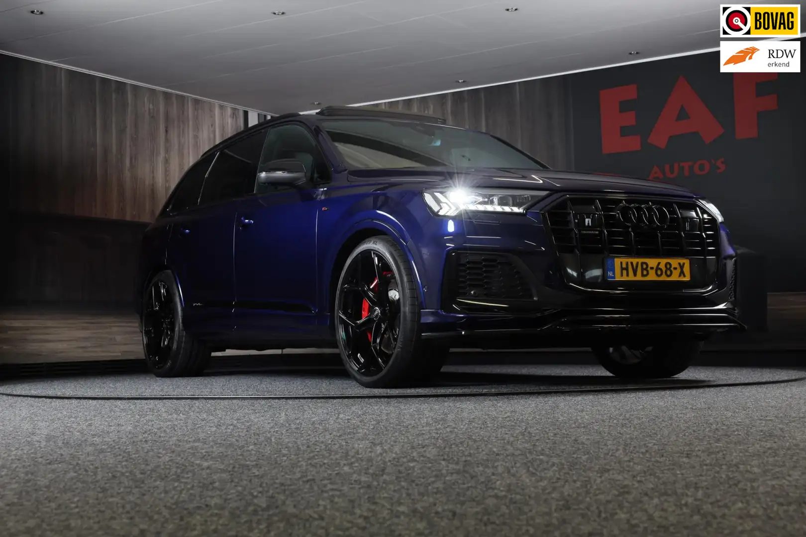 Audi Q7 55 TFSI e Quattro SQ7 Look / Head Up / RS Zetels / Blauw - 1