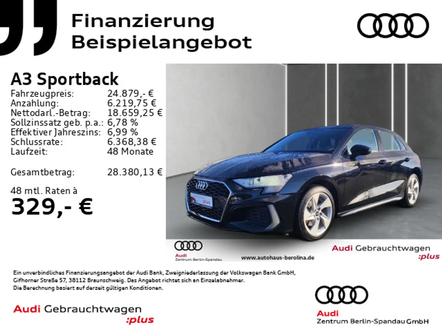 Audi A3 30 TFSI S line S tronic *SHZ*PDC* Schwarz - 1