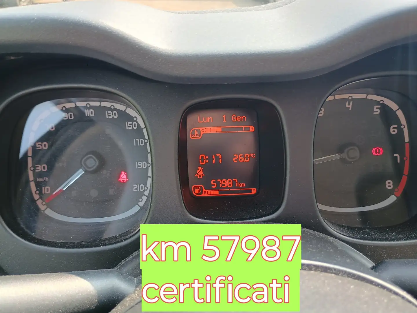 Fiat Panda 1.2 BENZINA KM.  CERTIFICATI Bianco - 2