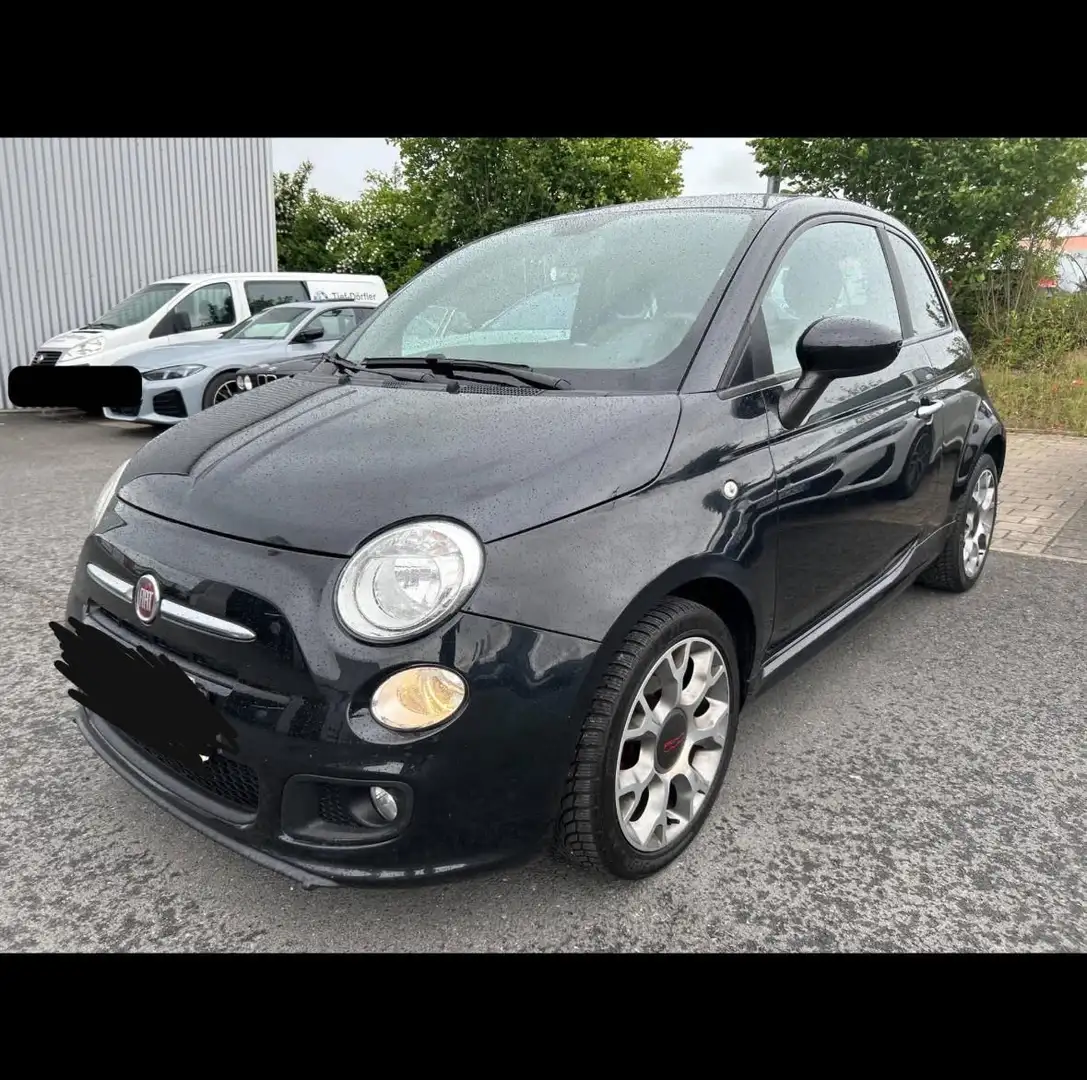 Fiat 500 S 1.2 8V PDC KLIMA TEILLEDER SPORT Zwart - 1