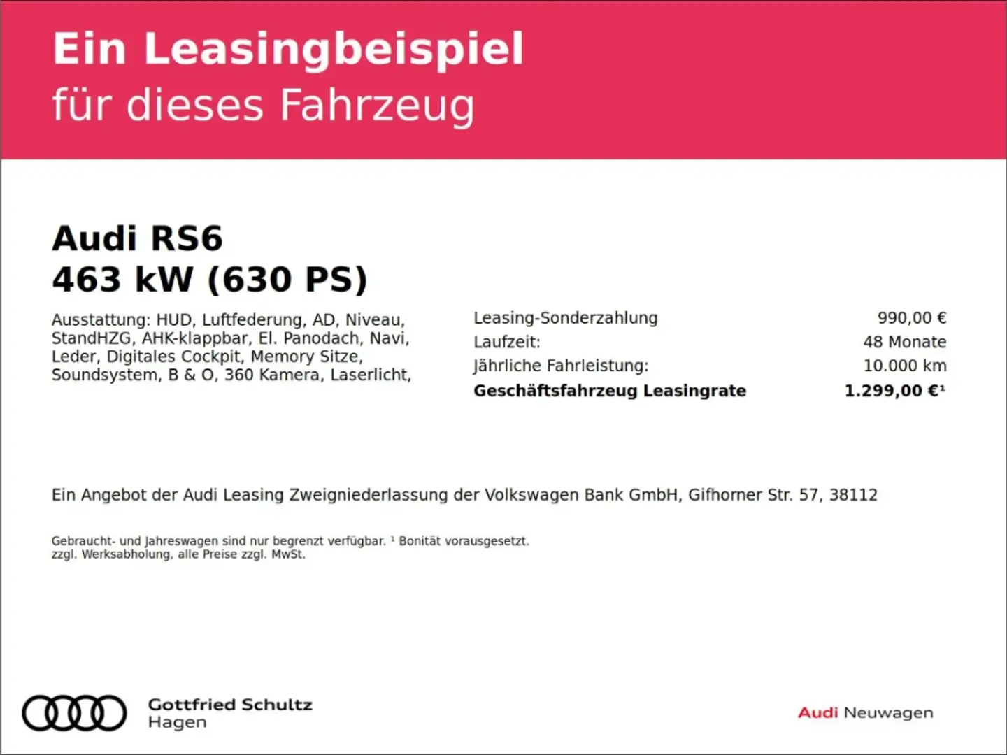 Audi RS6 Avant performance 463(630) kW(PS) tiptronic Matrix Schwarz - 2