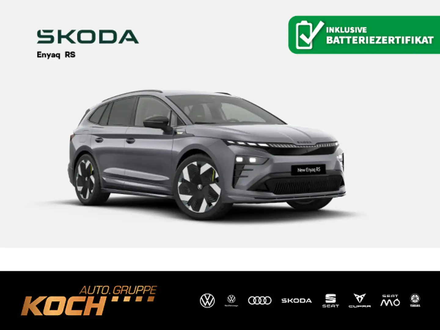 Skoda Enyaq RS*NAVI*MATRIX-LED*360°KAM*AHK*ACC*CANTON* Grigio - 1