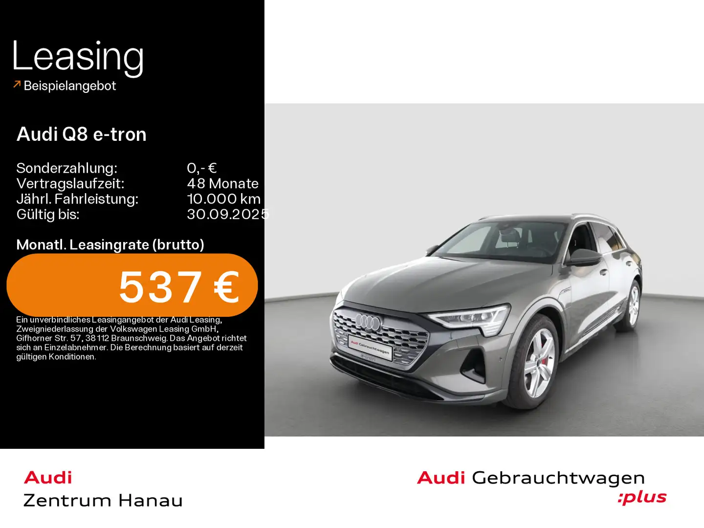 Audi Q8 e-tron 55 quattro advanced*NAVI-PLUS*HUD*LEDE Grau - 1