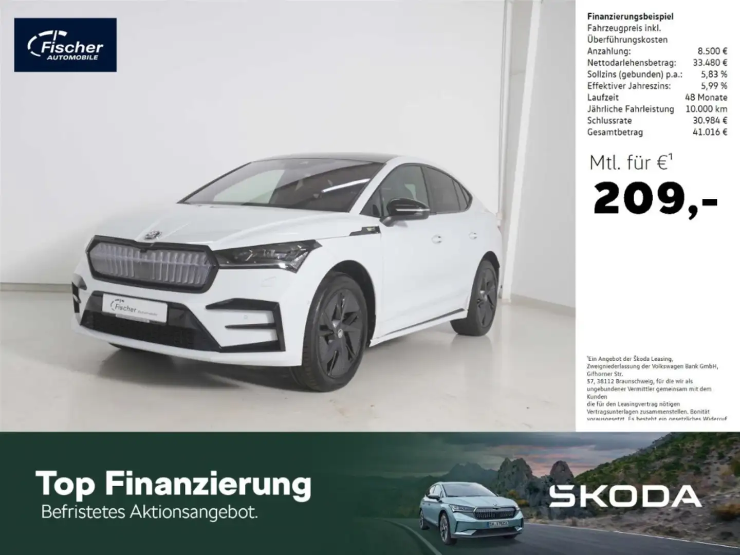 Skoda Enyaq Coupe RS 4x4 82 kWh W-Pumpe/P-Dach/Matrix Alb - 1