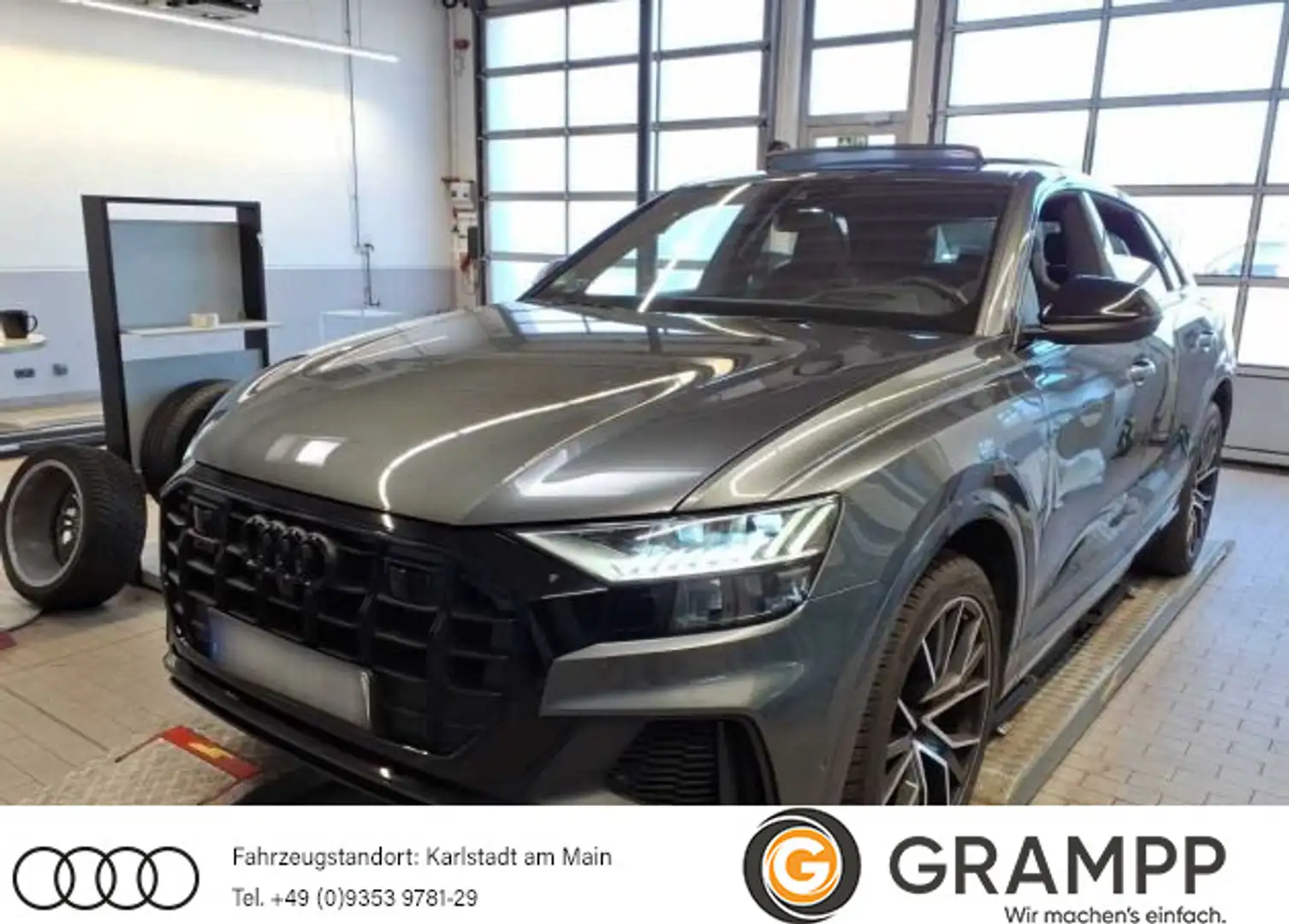 Audi SQ8 TDI +OPTIK+AHK+360°+HD-MATRIX+PANO+STDHZG+ Gri - 1