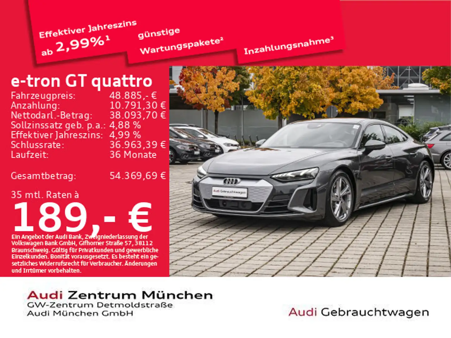 Audi e-tron GT e-tron GT qu. Pano/ACC/B&O/Virtual Grau - 1