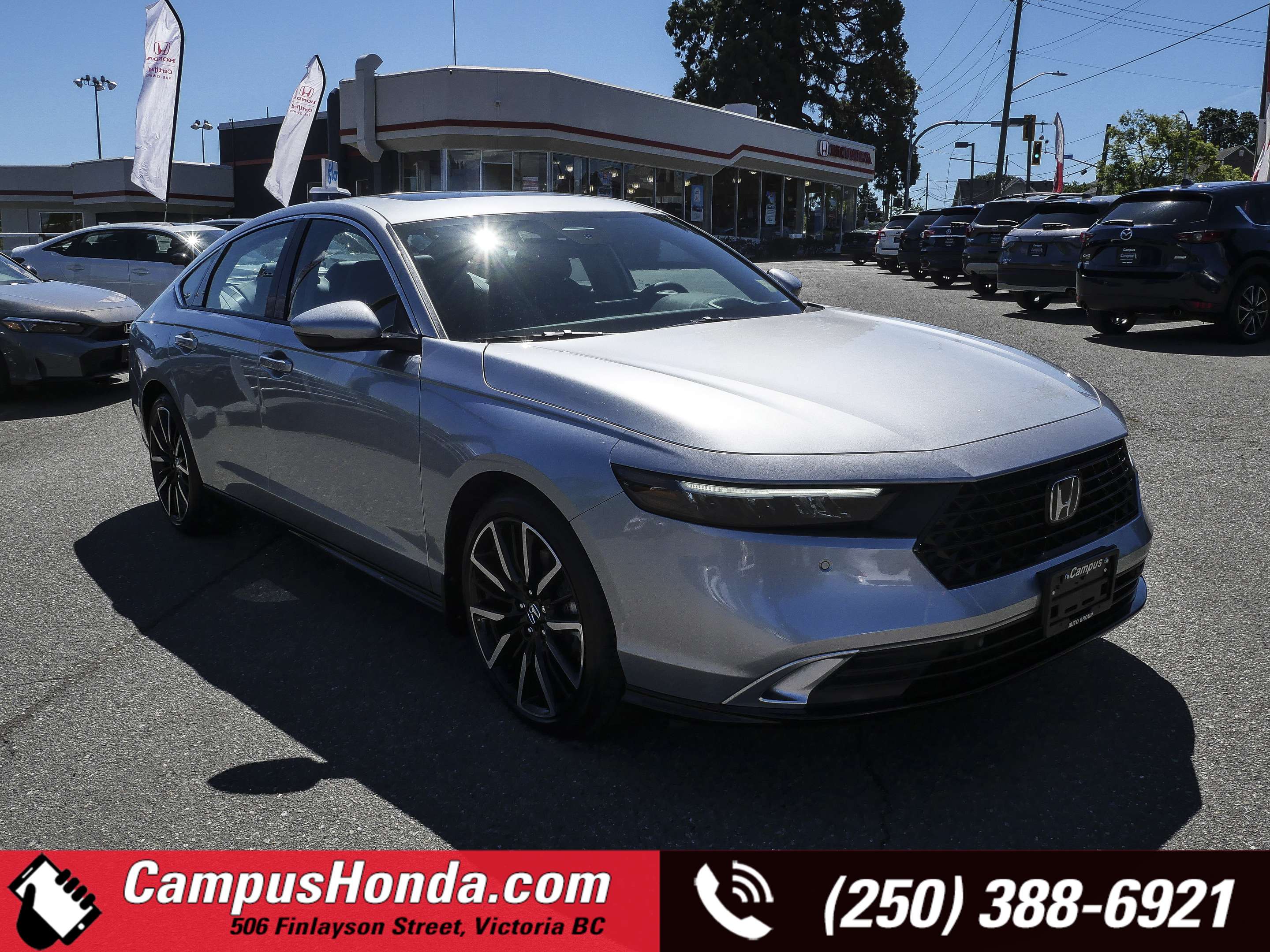 Silver 2026 Honda Accord Hybrid Sedan Front-Wheel Drive Automatic