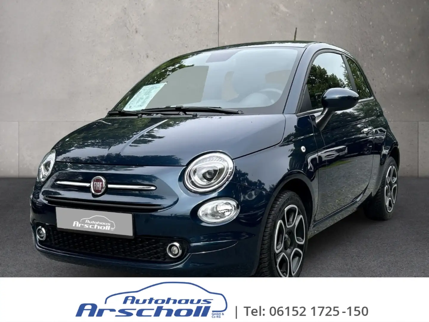 Fiat 500 Club Hybrid Panorama Apple CarPlay Android Auto Mu Blau - 1