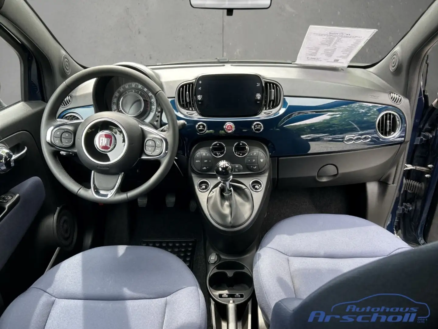 Fiat 500 Club Hybrid Panorama Apple CarPlay Android Auto Mu Blau - 2