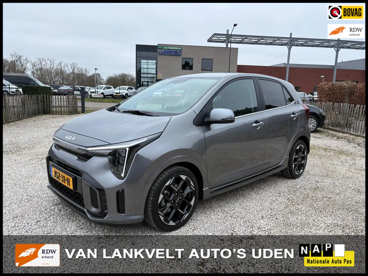 Kia Picanto 1.2 MPI GT-Line Automaat Apple Carplay, LED, Leder Grau - 1