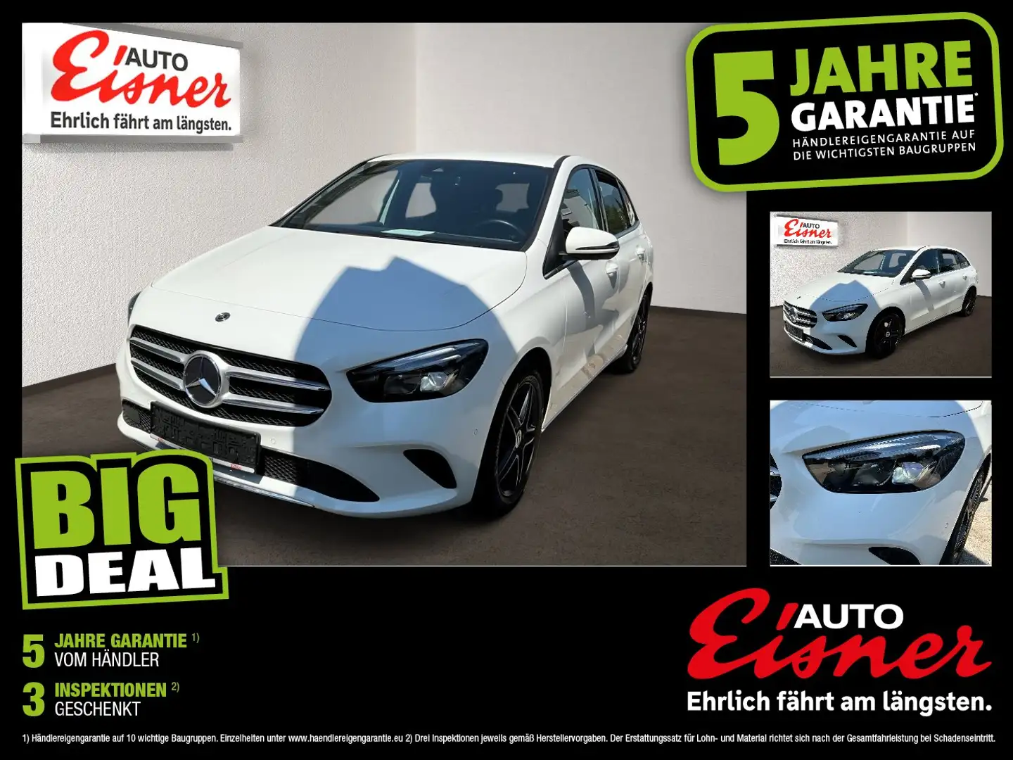 Mercedes-Benz B 180 d Style AUT Kam. KeyLess KlimaA LED LM SHZ Weiß - 1