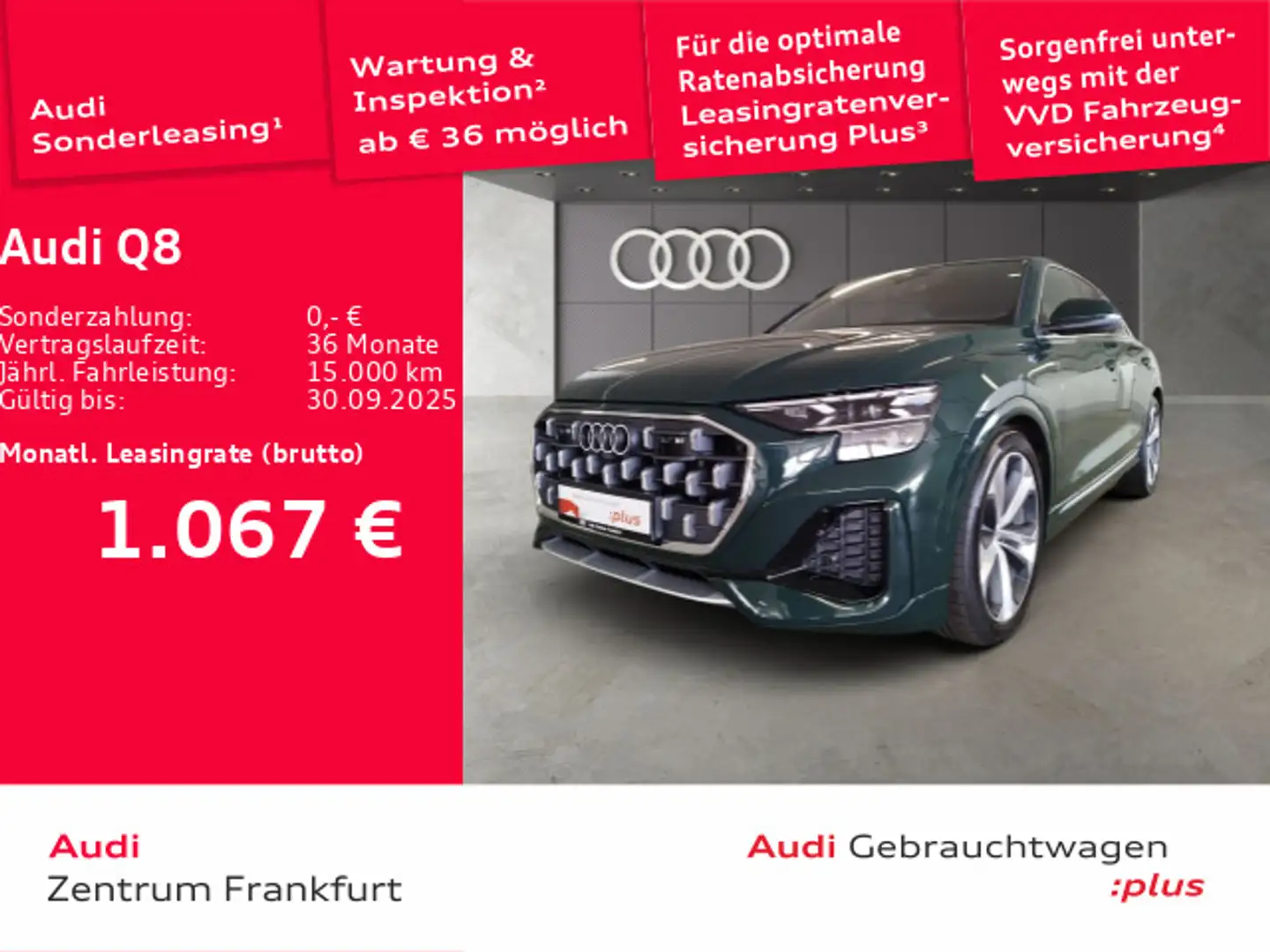 Audi Q8 50 TDI quattro tiptronic S line HD Matrix-LED Зелёный - 1