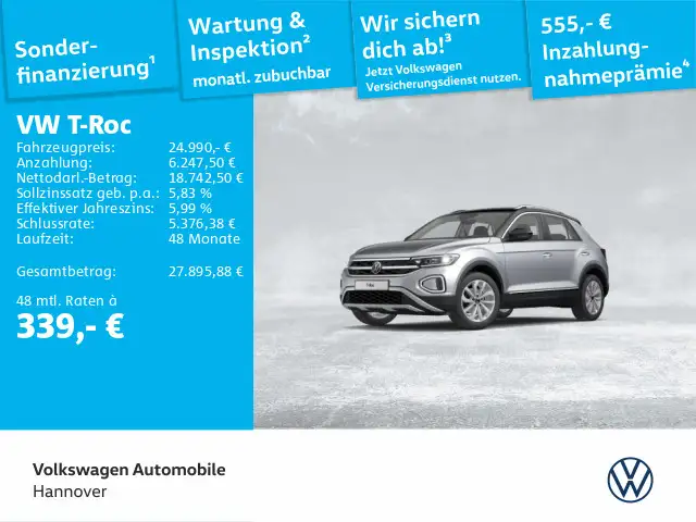 Volkswagen T-Roc 1.5 TSI DSG Style AHK Kamera ACC DigCockpi