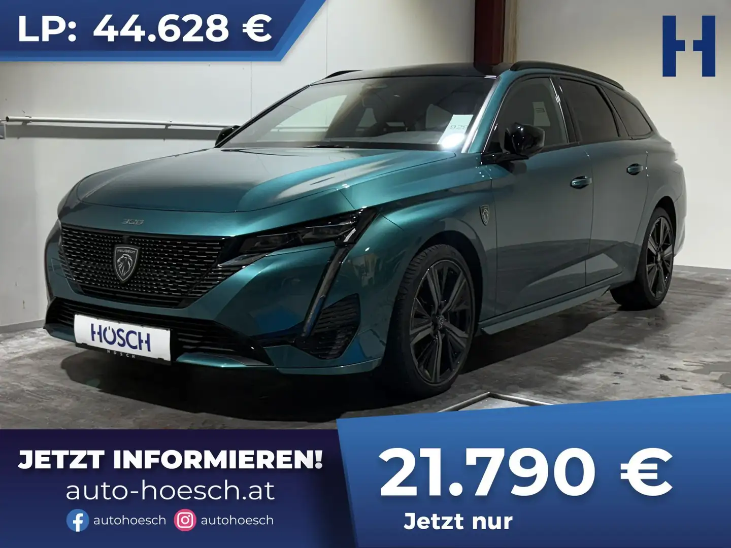 Peugeot 308 SW BlueHDI 130 Aut. GT 8-fach PANO AHK 360° MASSA Blau - 1