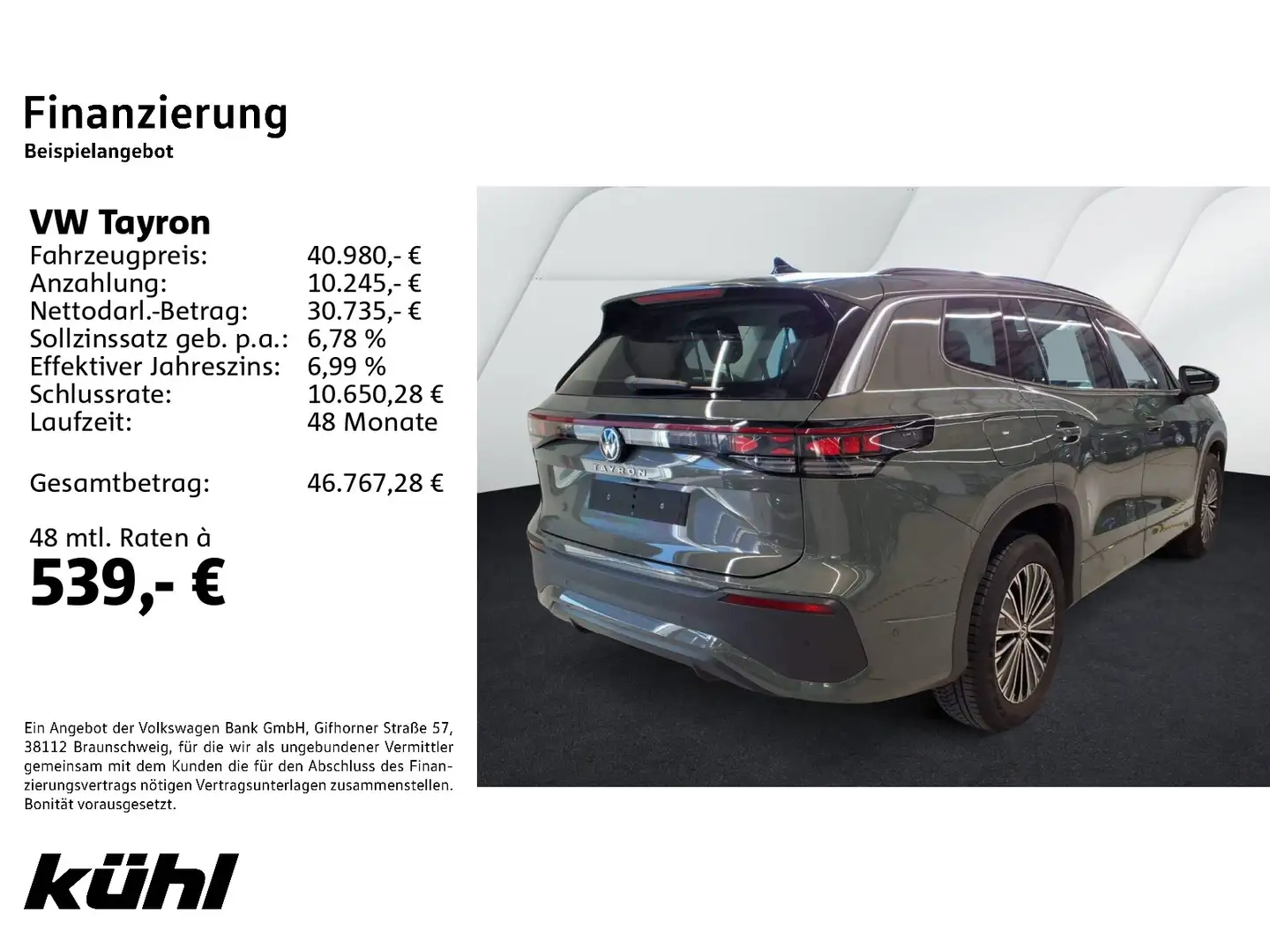 Volkswagen Tayron 2.0 TDI 4M DSG Life IQ.Light/ACC/360°/App Grün - 2