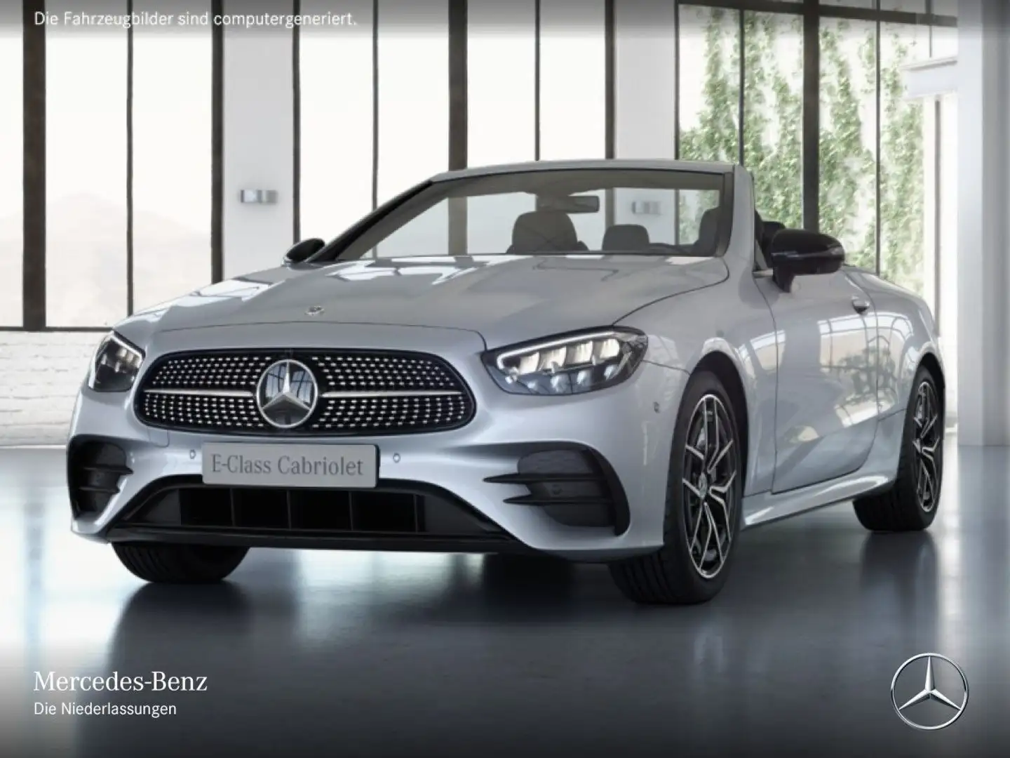 Mercedes-Benz E 200 Cabrio 4M AMG+NIGHT+360+LED+19"+HUD+9G Silber - 2