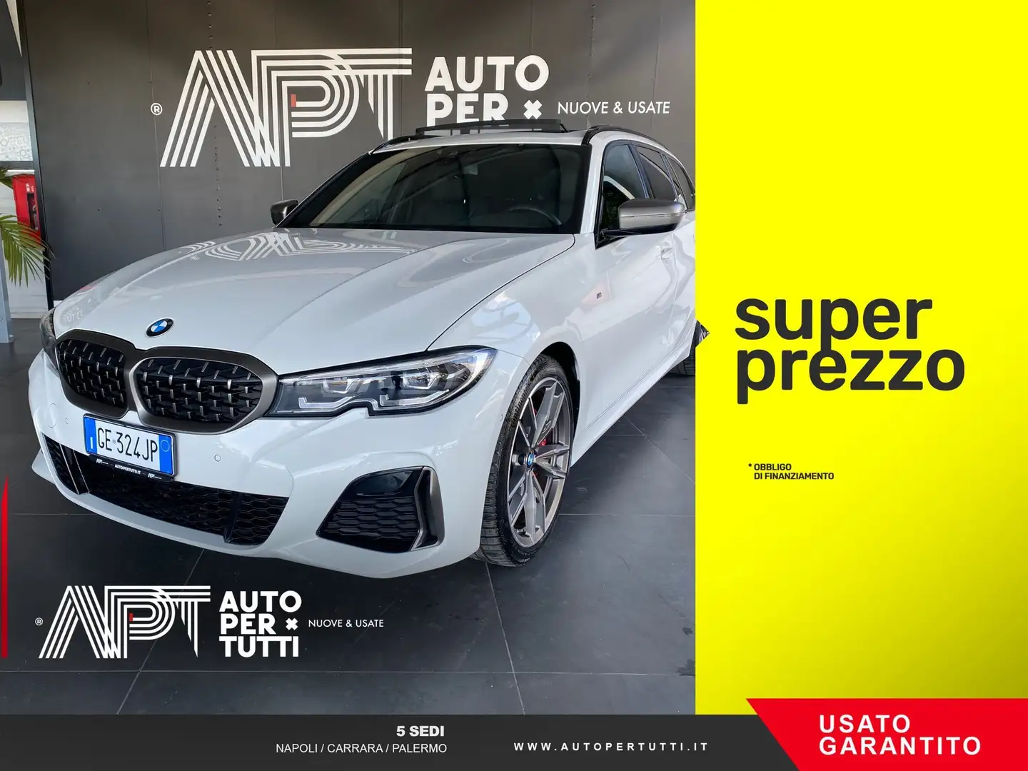 BMW 340 M340d Touring mhev 48V xdrive auto Blanc - 1