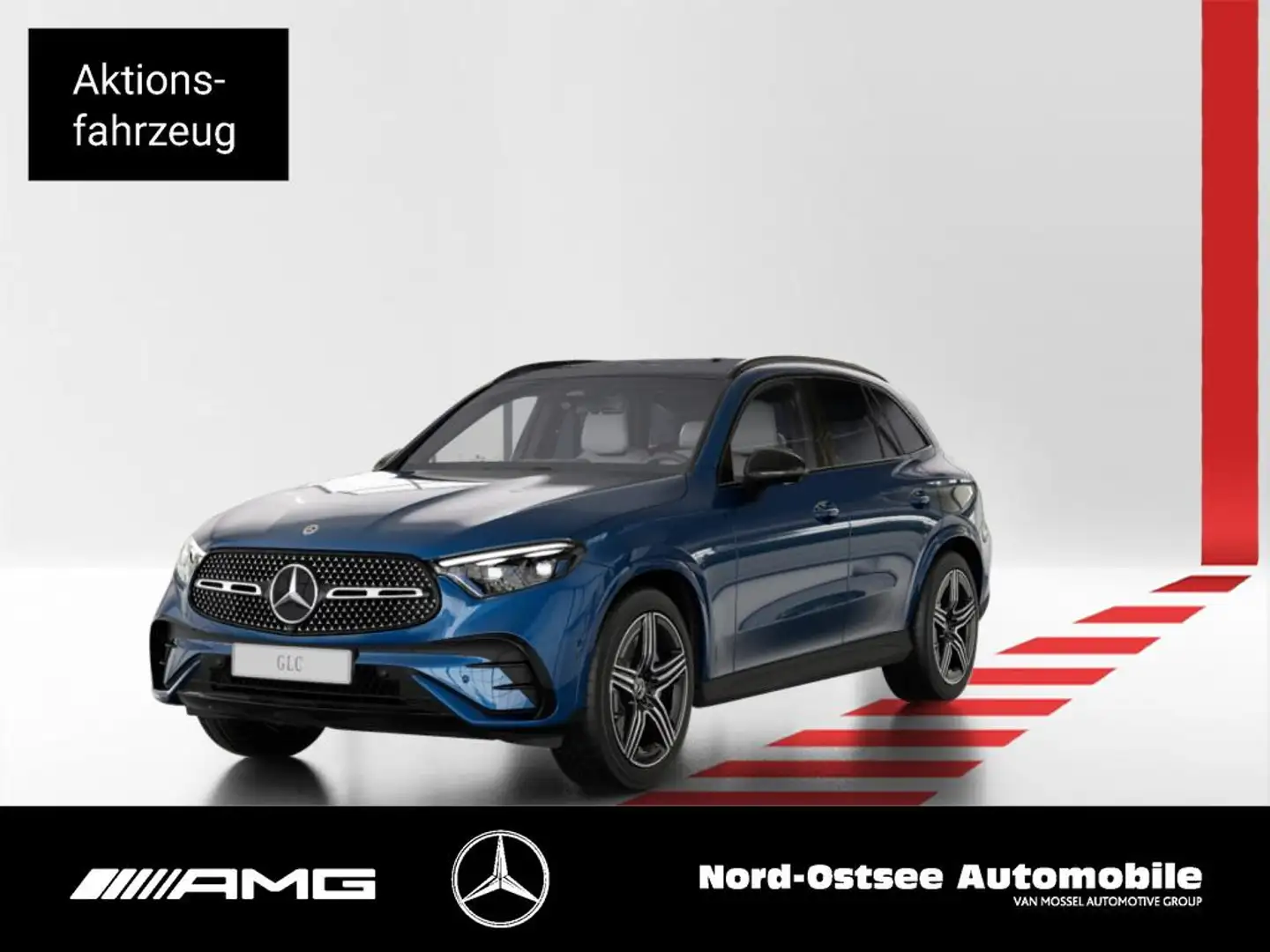 Mercedes-Benz GLC 220 d 4m AMG NIGHT PANO AHK DISTR MMEMORY Blau - 1