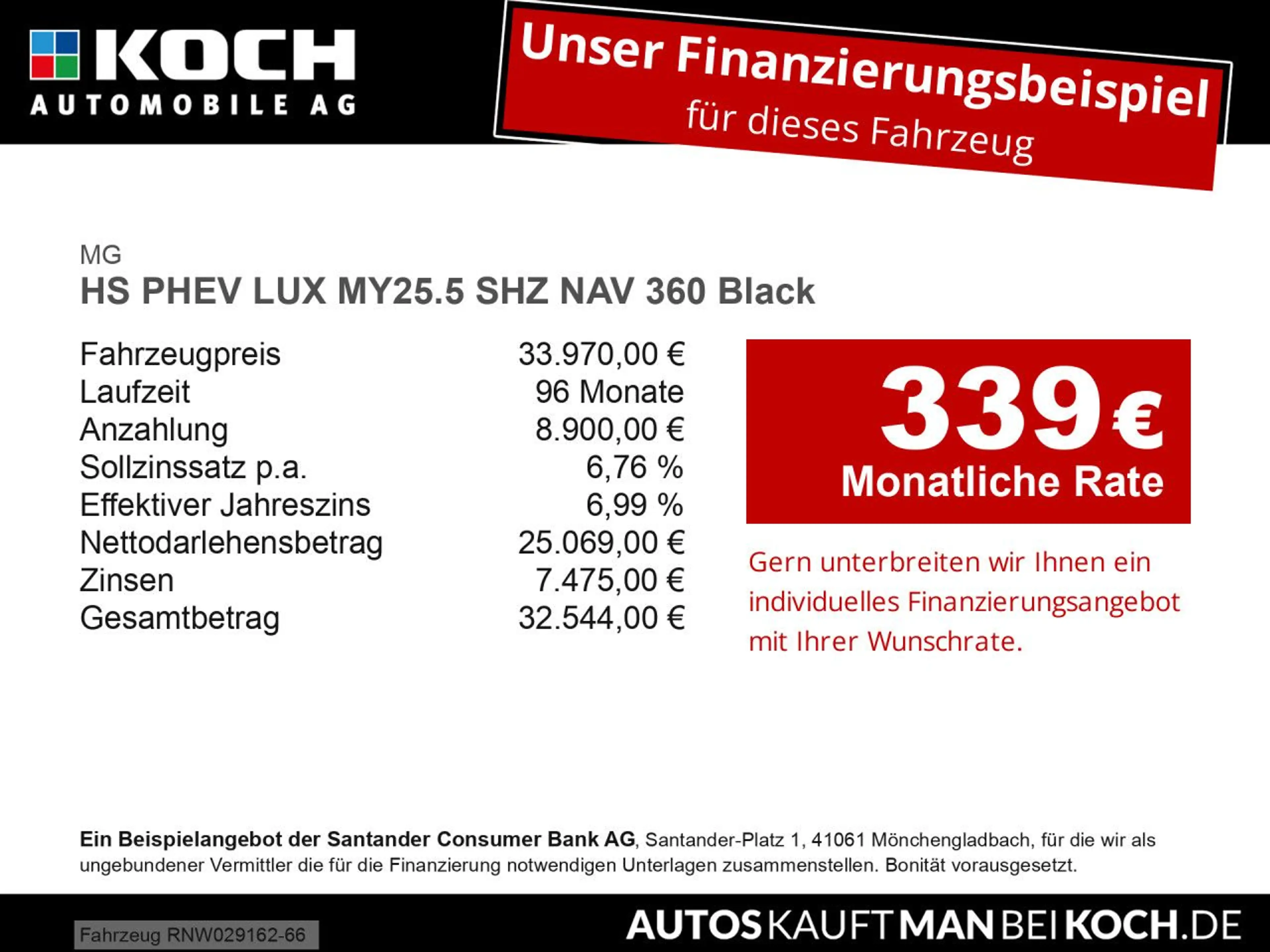MG HS PHEV LUX MY25.5 LHZ SHZ NAV 360 inkl. Finanz — photo 2