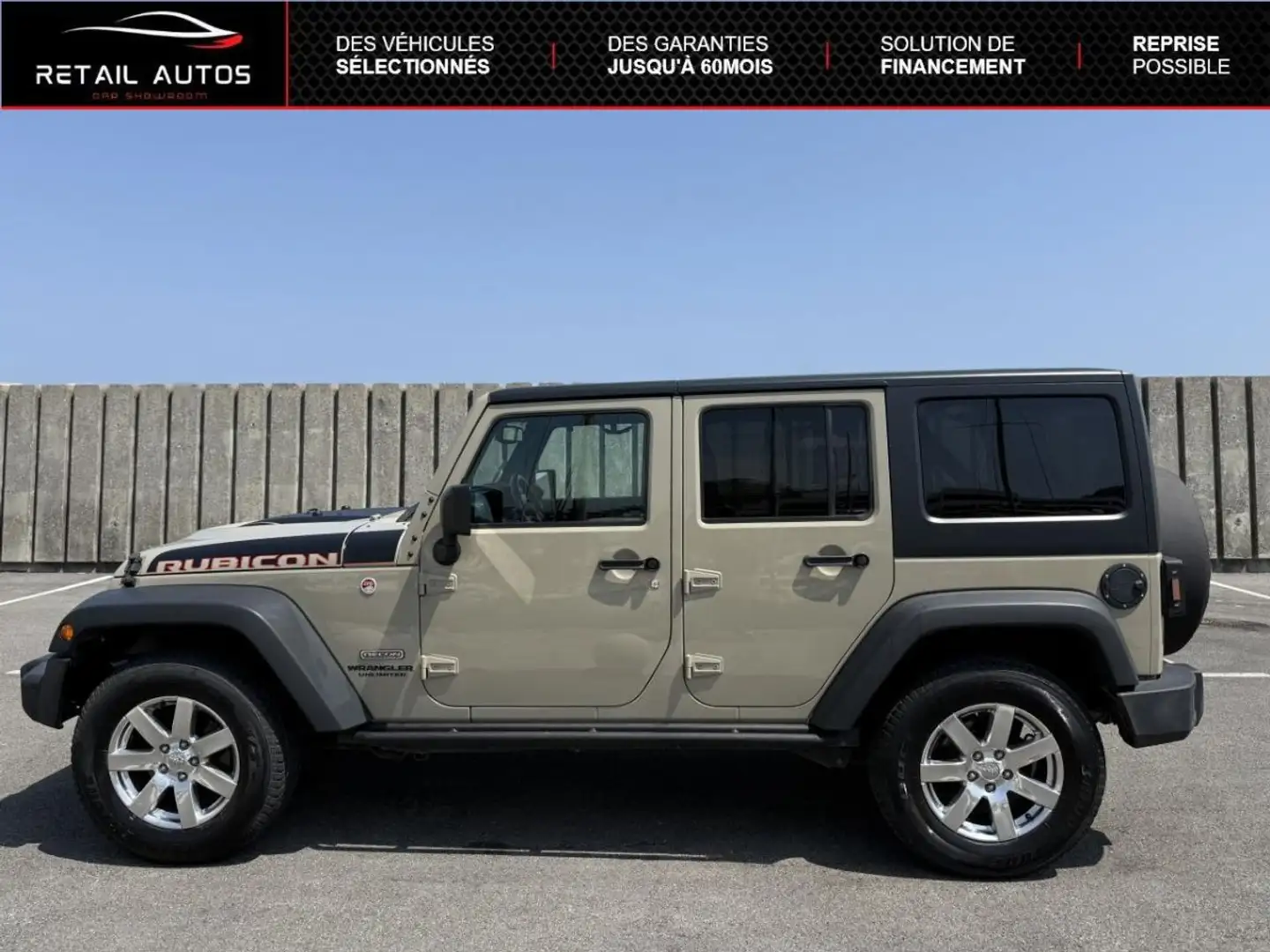 Jeep Wrangler UNLIMITED 3.6 V6 284ch Recon BVA Beige - 2