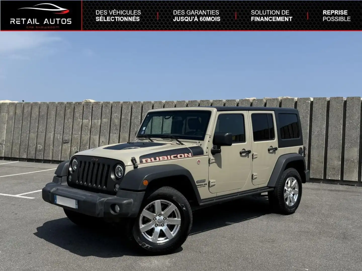 Jeep Wrangler UNLIMITED 3.6 V6 284ch Recon BVA Beige - 1
