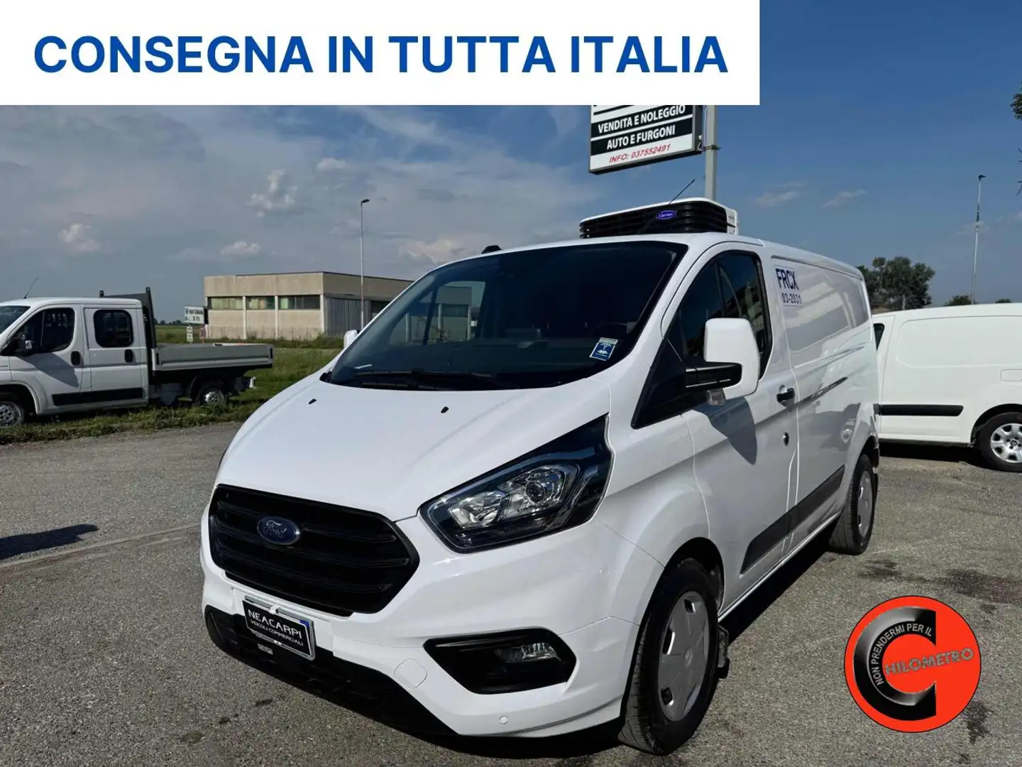 Ford Transit Custom 320TDI L1H1-FRIGO CARIER NUOVO FRCX-20-STRADA RETE Wit - 1
