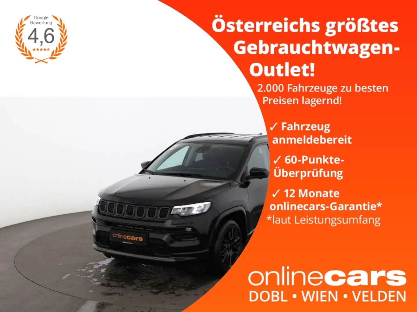 Jeep Compass S 1.3 4xe PHEV Aut LED 360-CAM RADAR NAVI Schwarz - 1