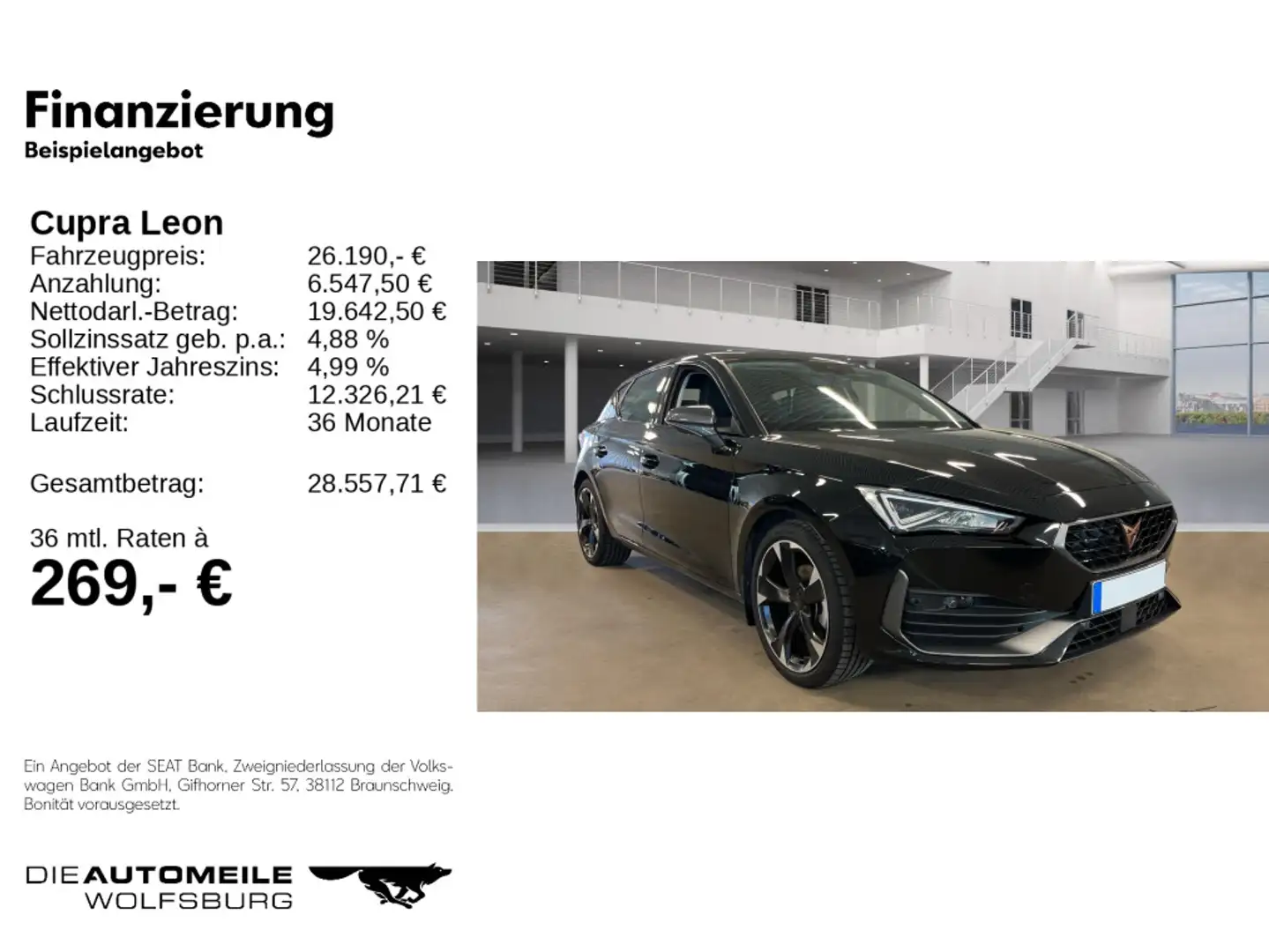 CUPRA Leon 1.5TSI DSG SITZHZ/LED/PDC Schwarz - 2