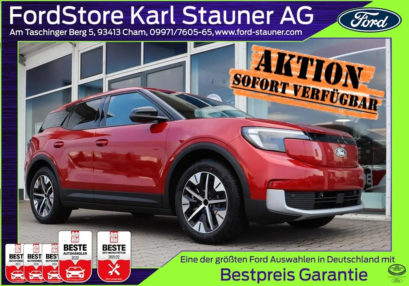 Ford Explorer 77 kWh RWD VOLLELEKTRISCH 360°0,99 FIN Rouge - 1