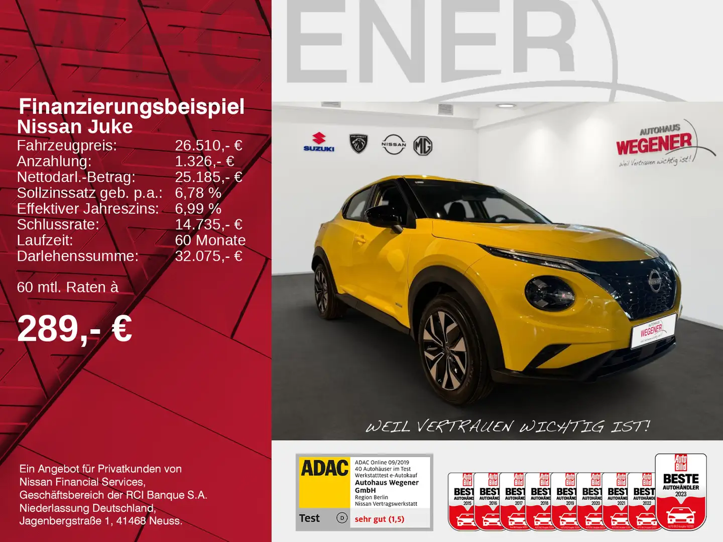 Nissan Juke JUKE 1.6 HYBRID 143PS 4AMT  ACENTA 8"-Farbdispla Geel - 2