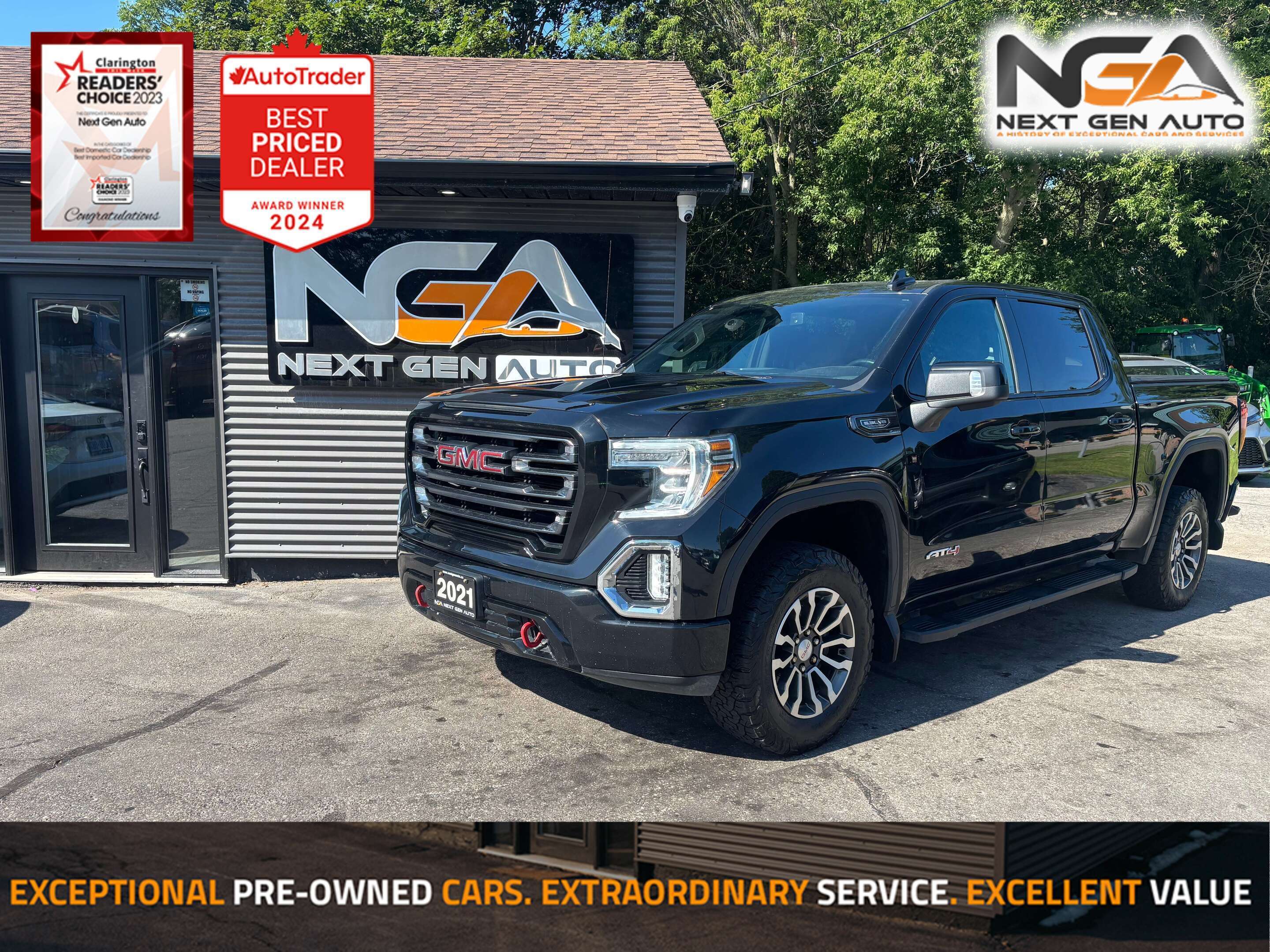 Black 2021 GMC Sierra 1500 Pickup Truck Four-Wheel Drive 