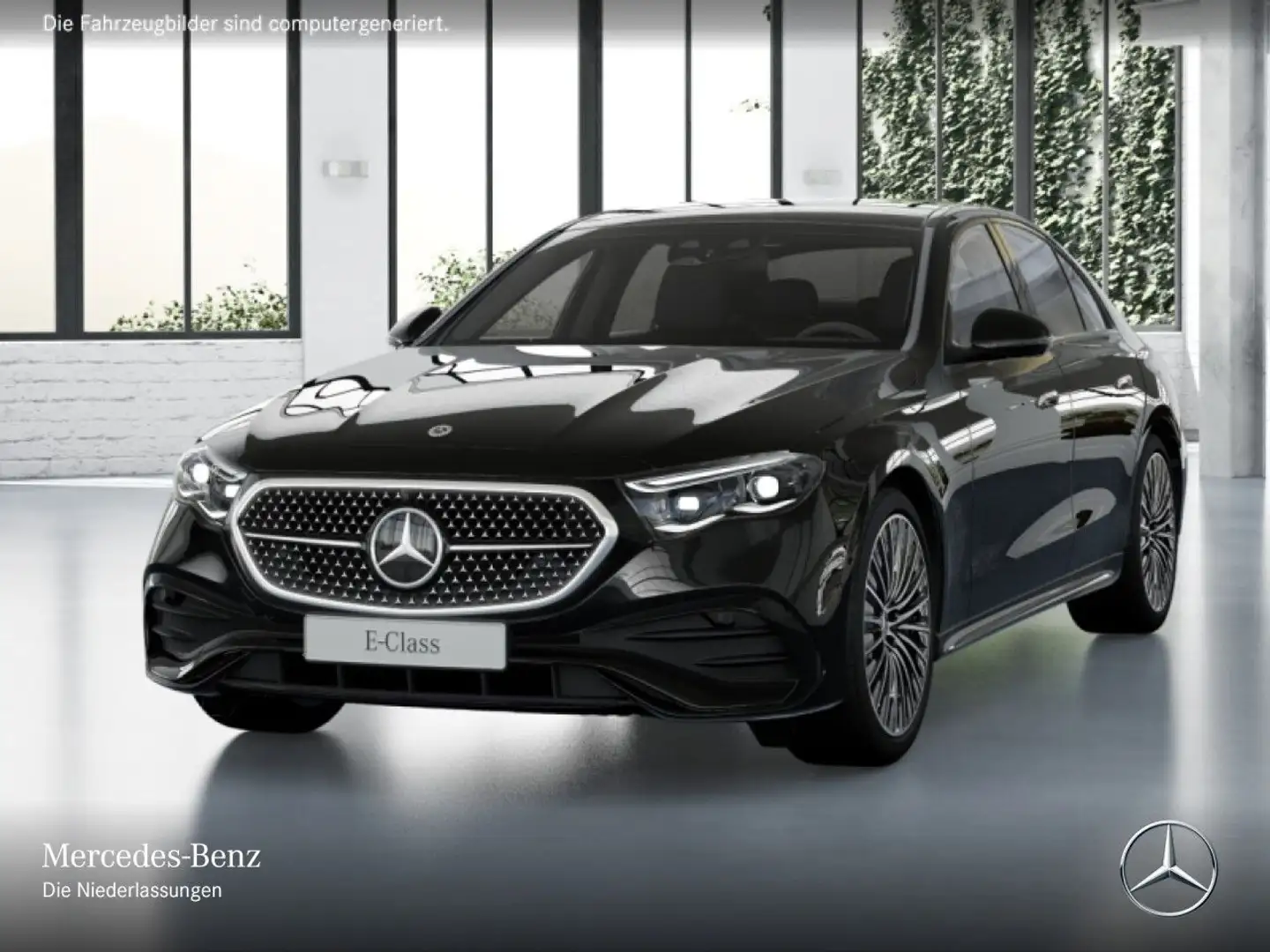 Mercedes-Benz E 200 AMG Fahrass 360° Pano Burmester Distr. Night Noir - 2