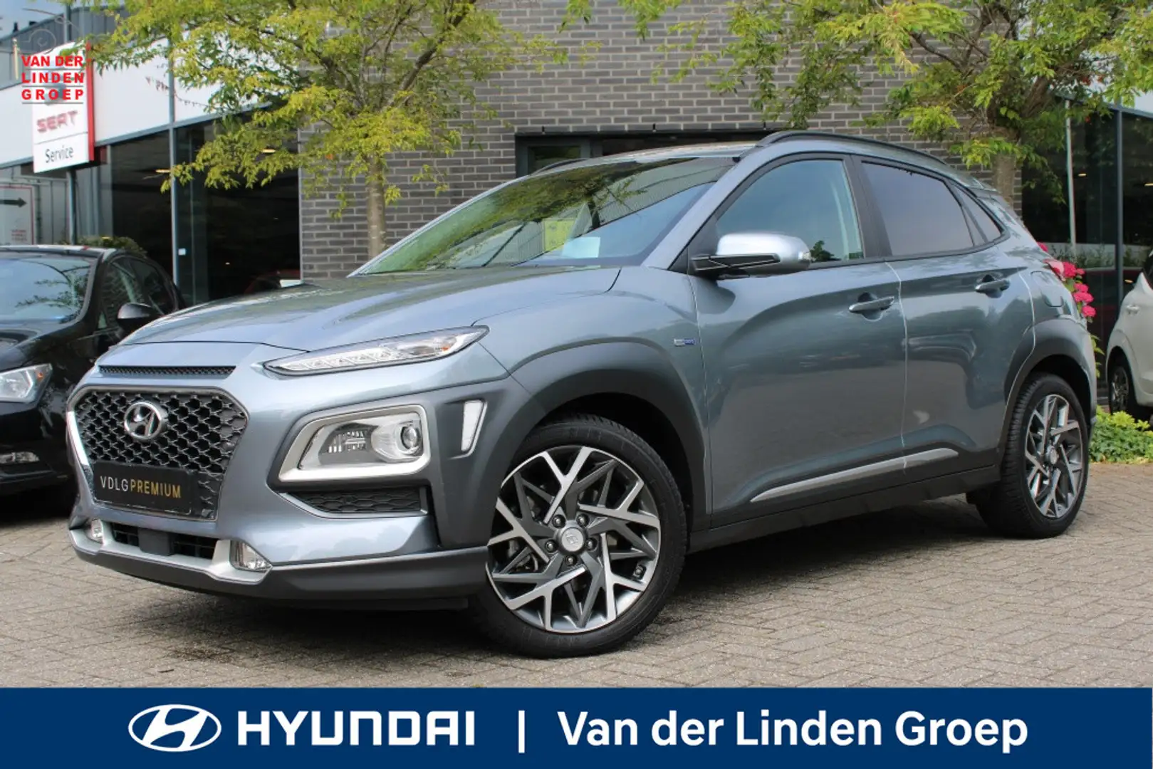 Hyundai KONA 1.6 GDI HEV Premium Sky Full Option! "RIJKLAARPRIJ Zwart - 1