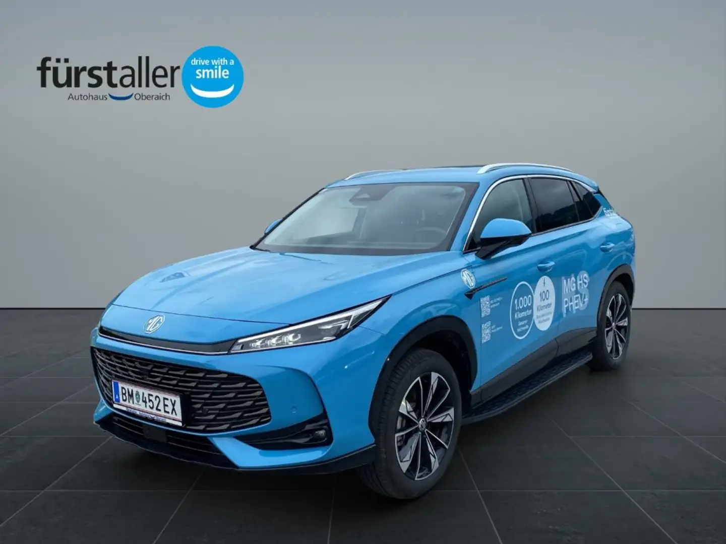 MG HS PHEV+ Luxury Teilleder Schwarz Blau - 1