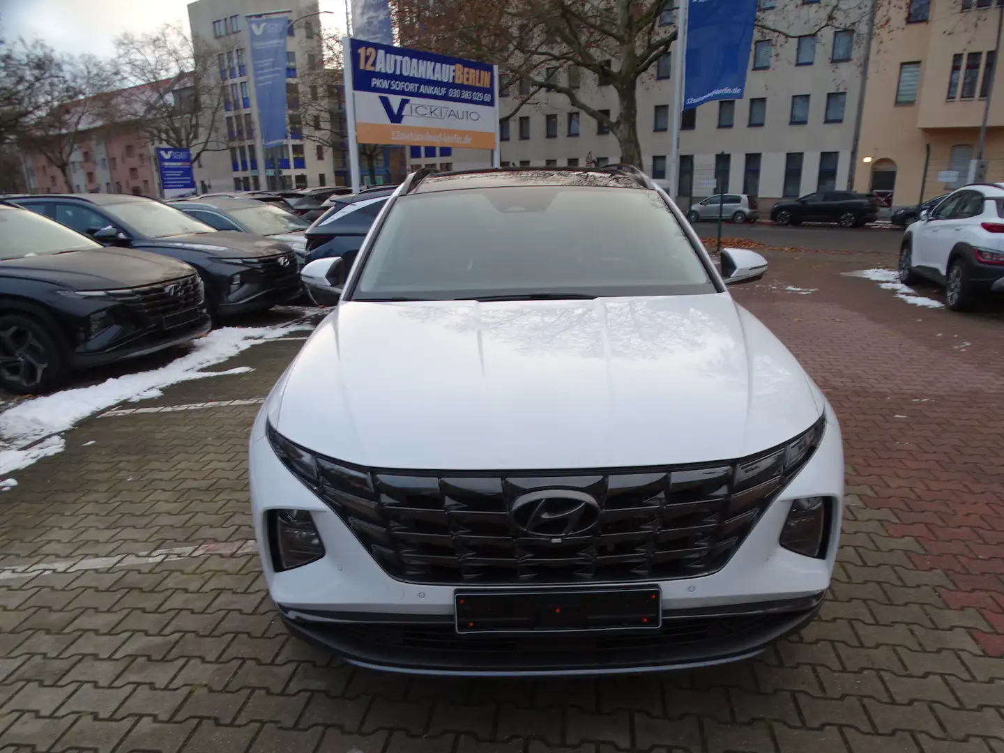 Hyundai TUCSON 1.6 Prime Mild-Hybrid 4WD Pano. AHK Blanc - 1