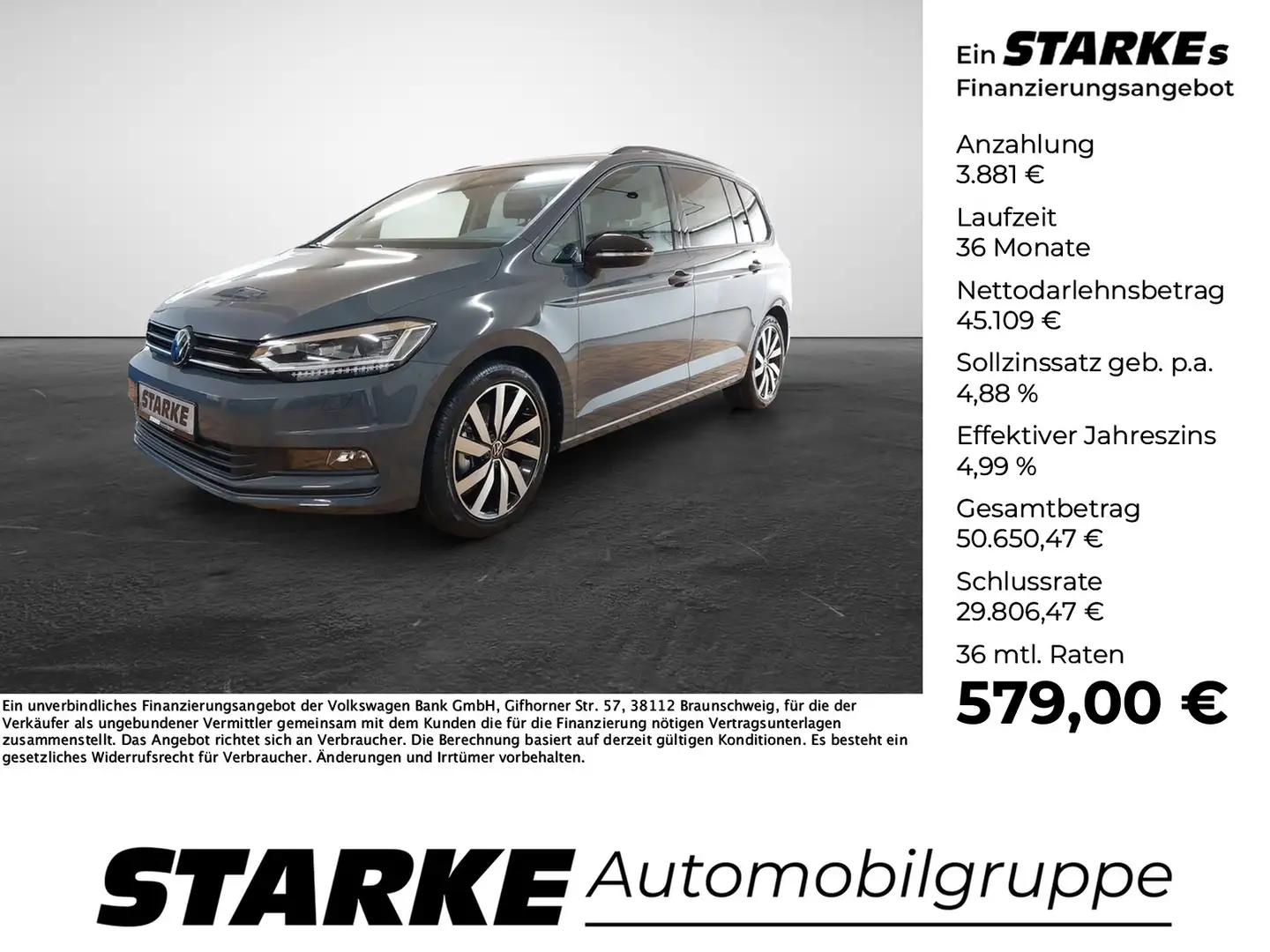 Volkswagen Touran 2.0 TDI DSG Highline Grau - 1