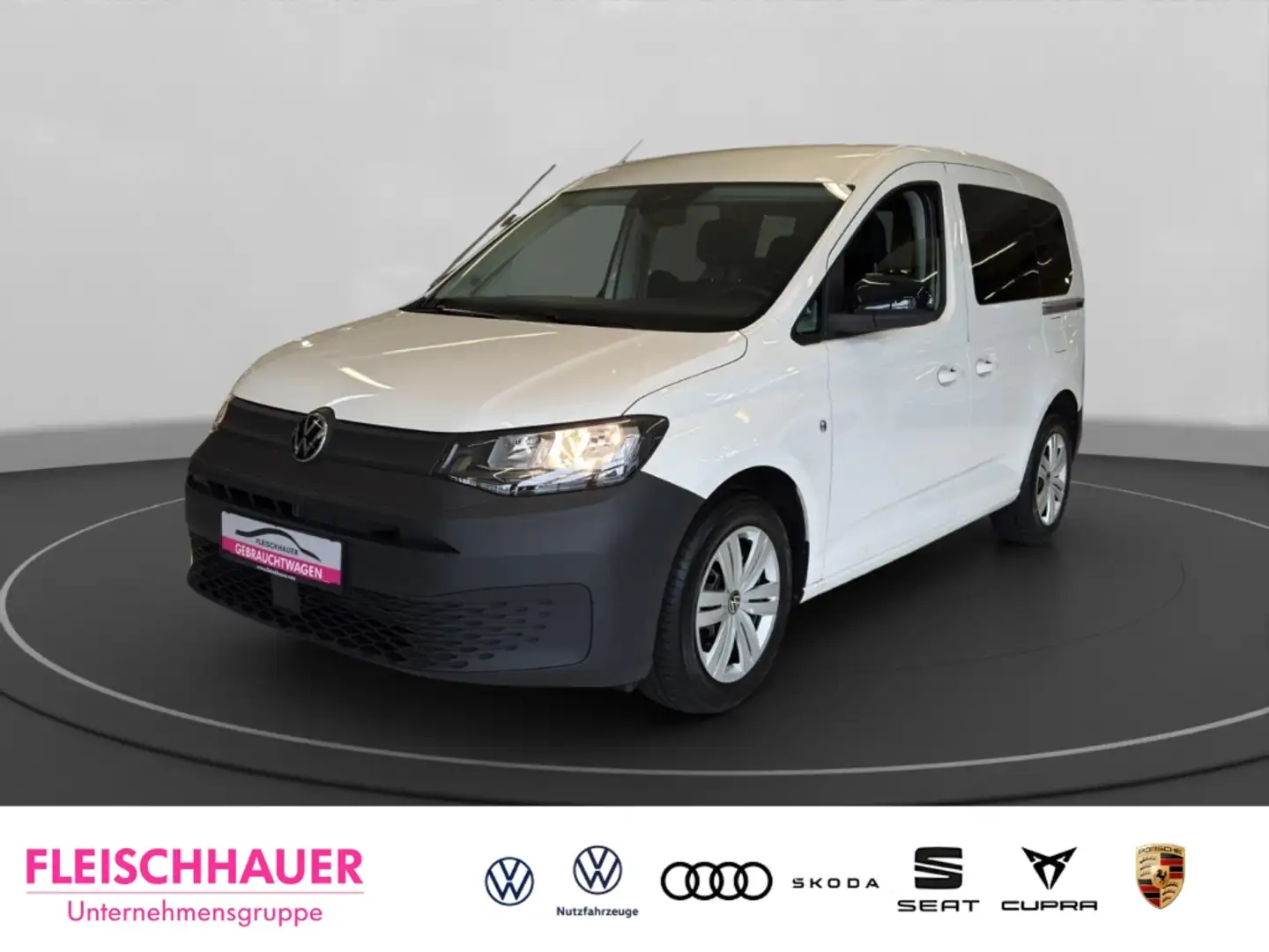 Volkswagen Caddy 1.5 TSI DSG+Navi+AHK+ACC+PDC+App-connect+Flügeltür Weiß - 1