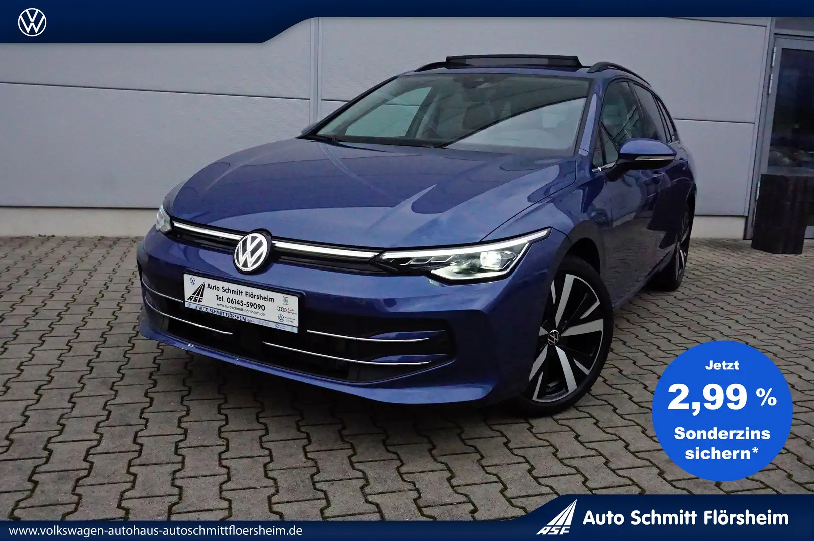 Volkswagen Golf Variant Style 1.5TSI 7-Gang-DSG Navi,AHK,Pano,RFK,IQ.LIGHT Blau - 1